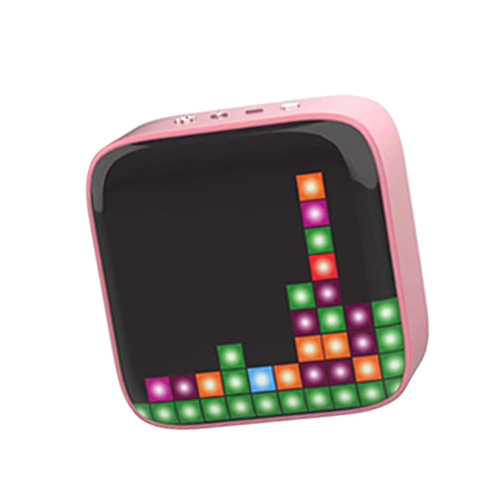 Portable Retro Bluetooth Pixel Art Speaker Outdoor Fashionable Pink