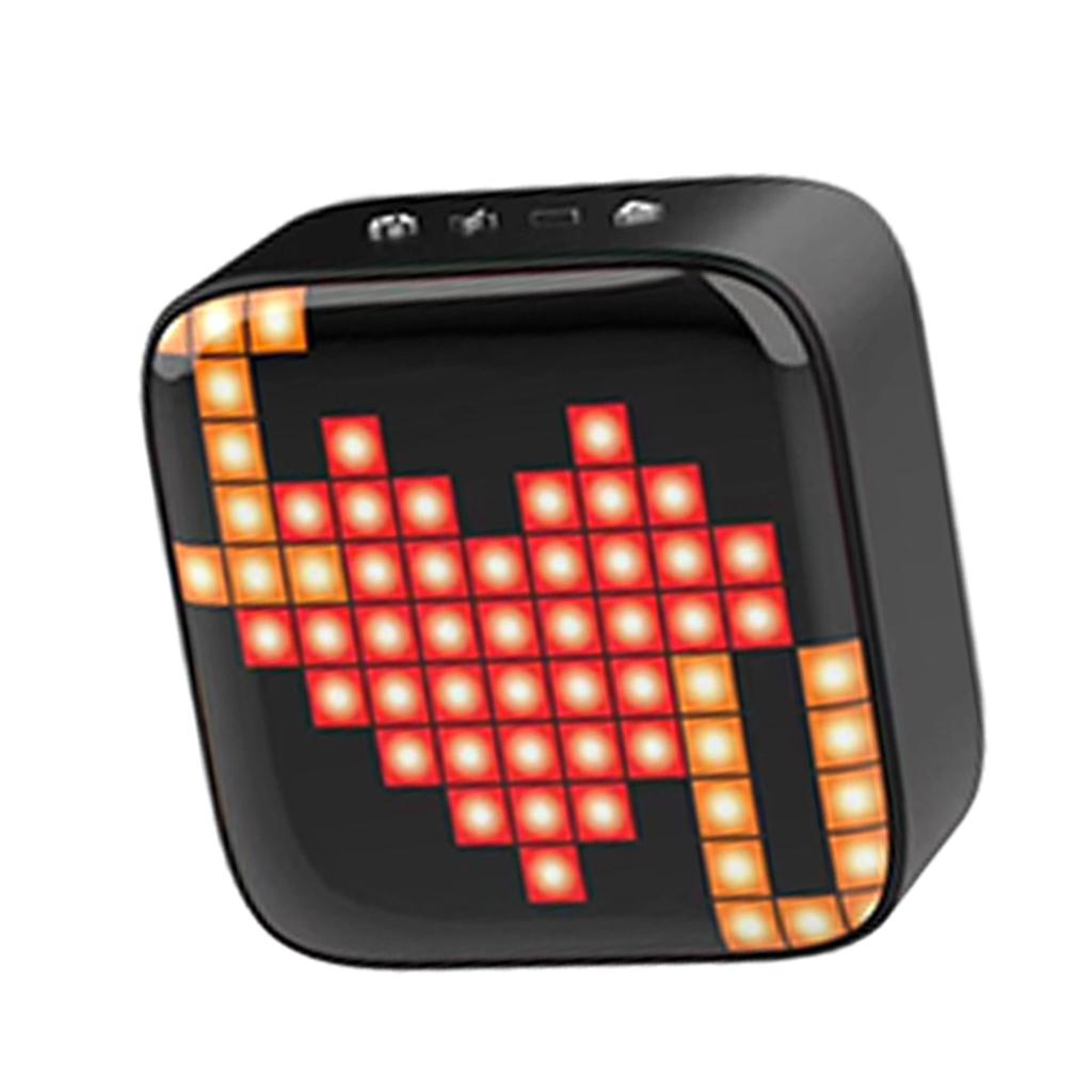 Portable Retro Bluetooth Pixel Art Speaker Outdoor Fashionable Black