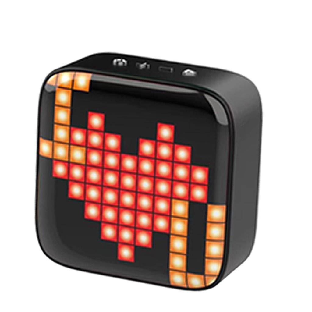 Portable Retro Bluetooth Pixel Art Speaker Outdoor Fashionable Black