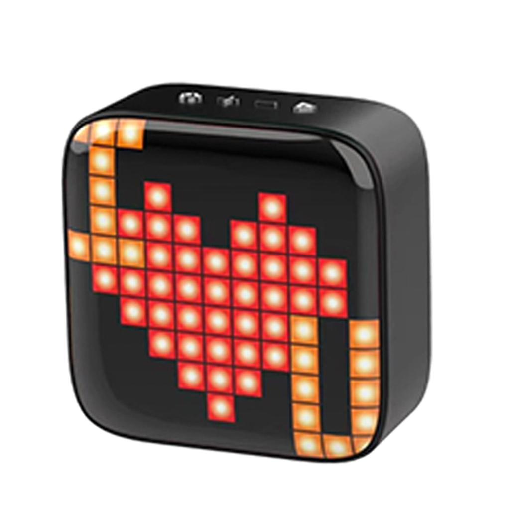 Portable Retro Bluetooth Pixel Art Speaker Outdoor Fashionable Black