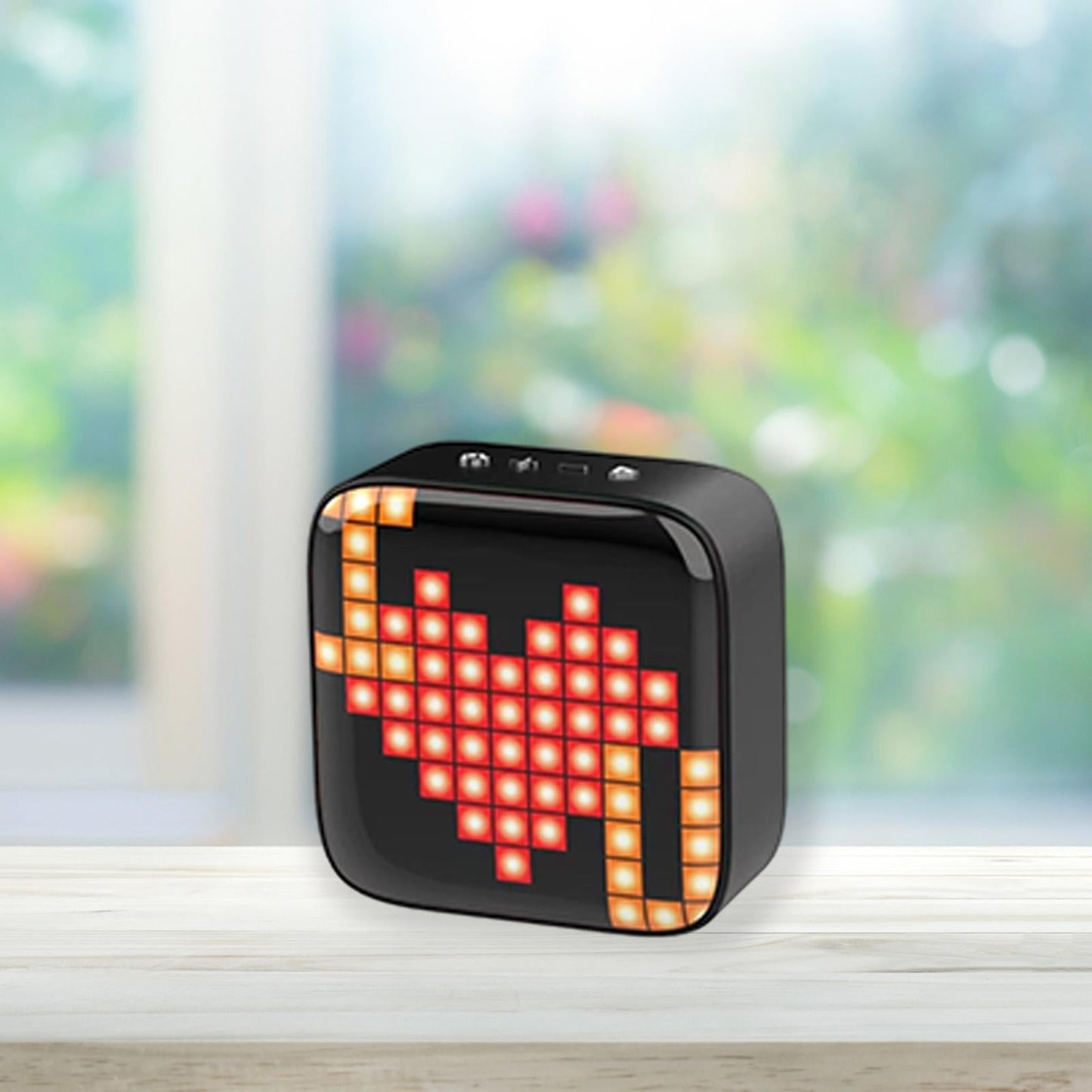 Portable Retro Bluetooth Pixel Art Speaker Outdoor Fashionable Black