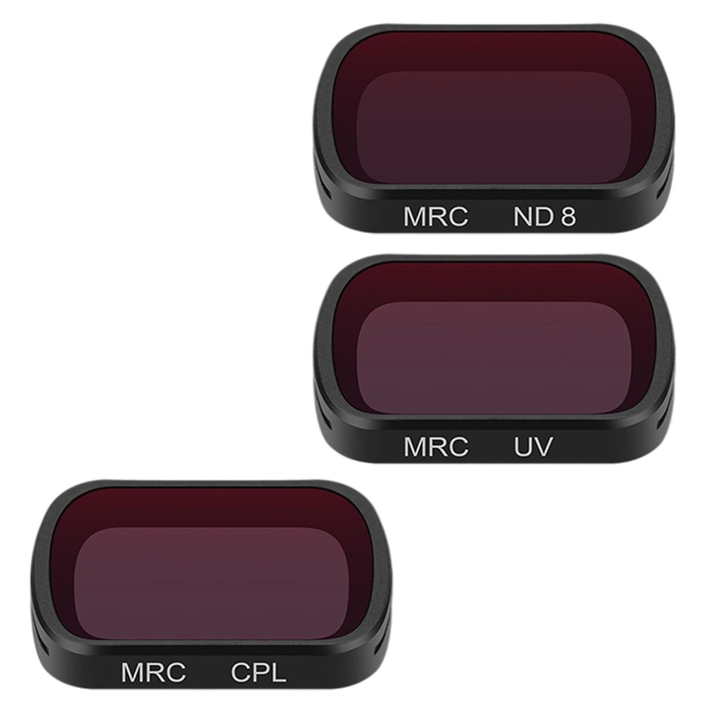 3-pack Lens Filter Kit Replaces for DJI POCKET 2 Metal Frame UV CPL ND8