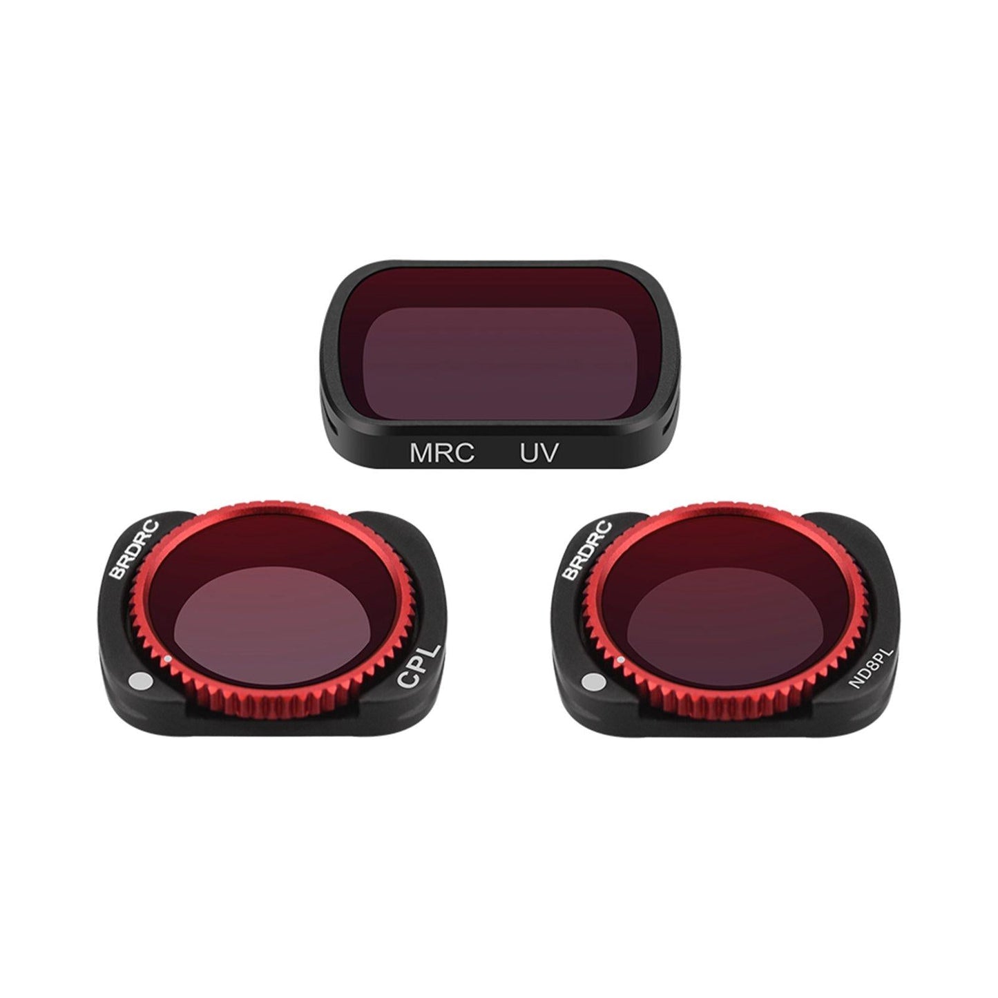 3-pack Lens Filter Kit Replaces for DJI POCKET 2 Metal Frame UV CPL ND8-PL