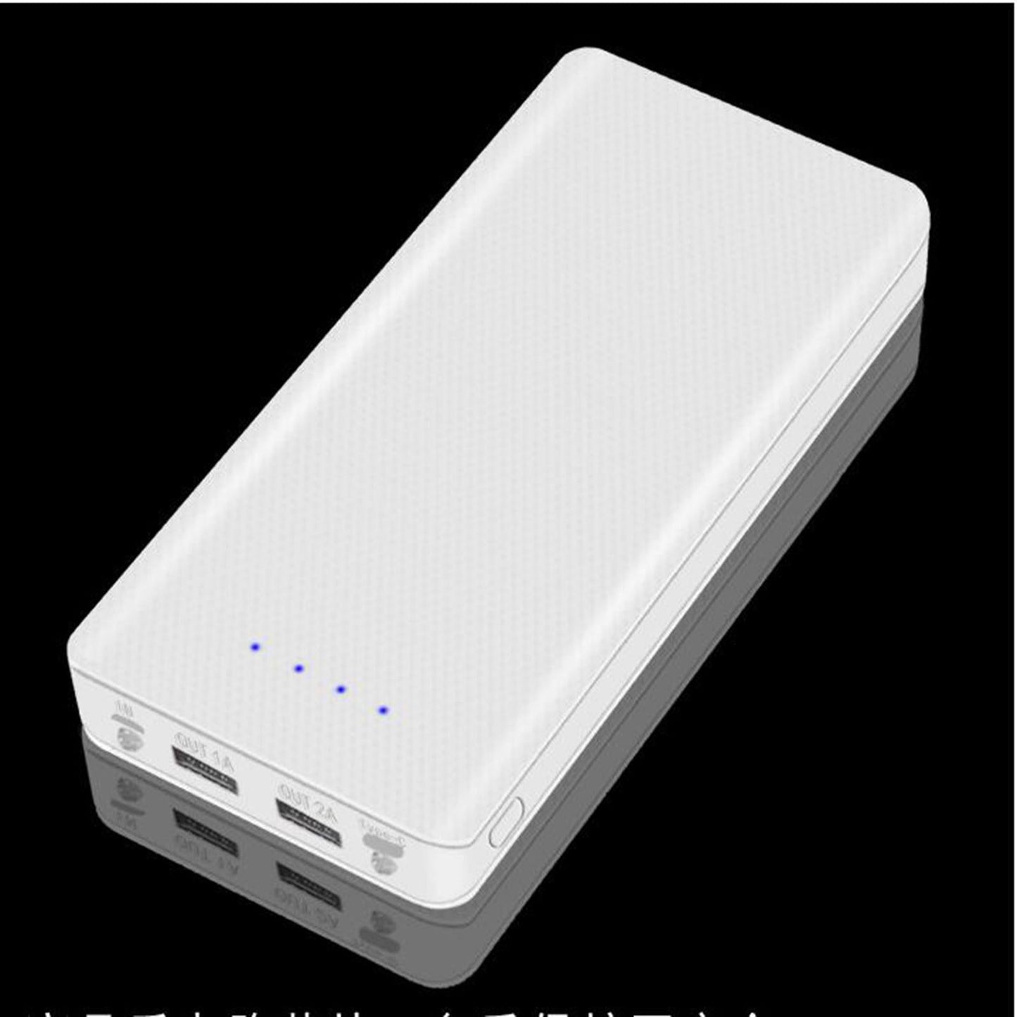 8 x18650 Power Bank Case Dual USB for All USB Devices Fast Charging Black 2A