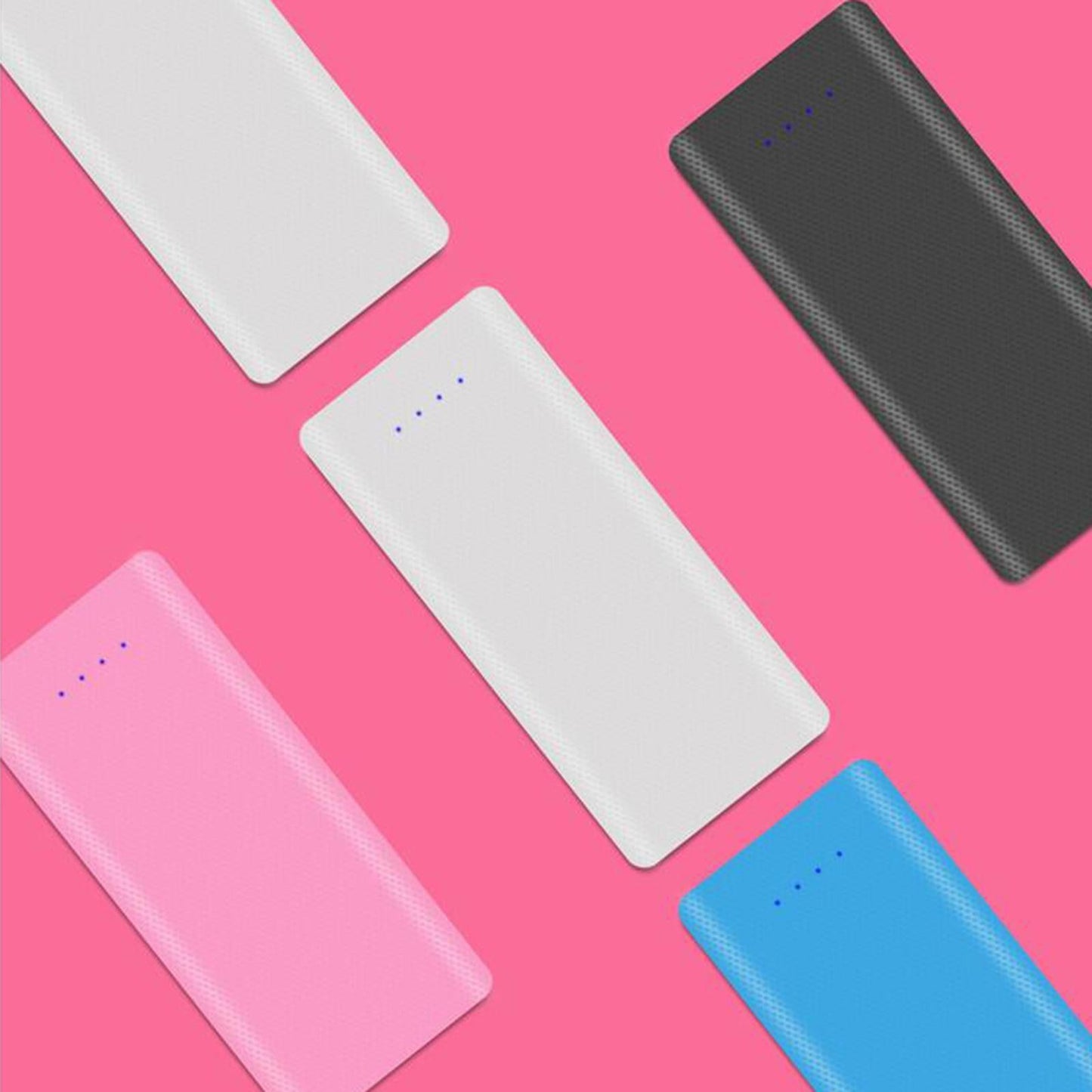 8 x18650 Power Bank Case Dual USB for All USB Devices Fast Charging Pink 1A