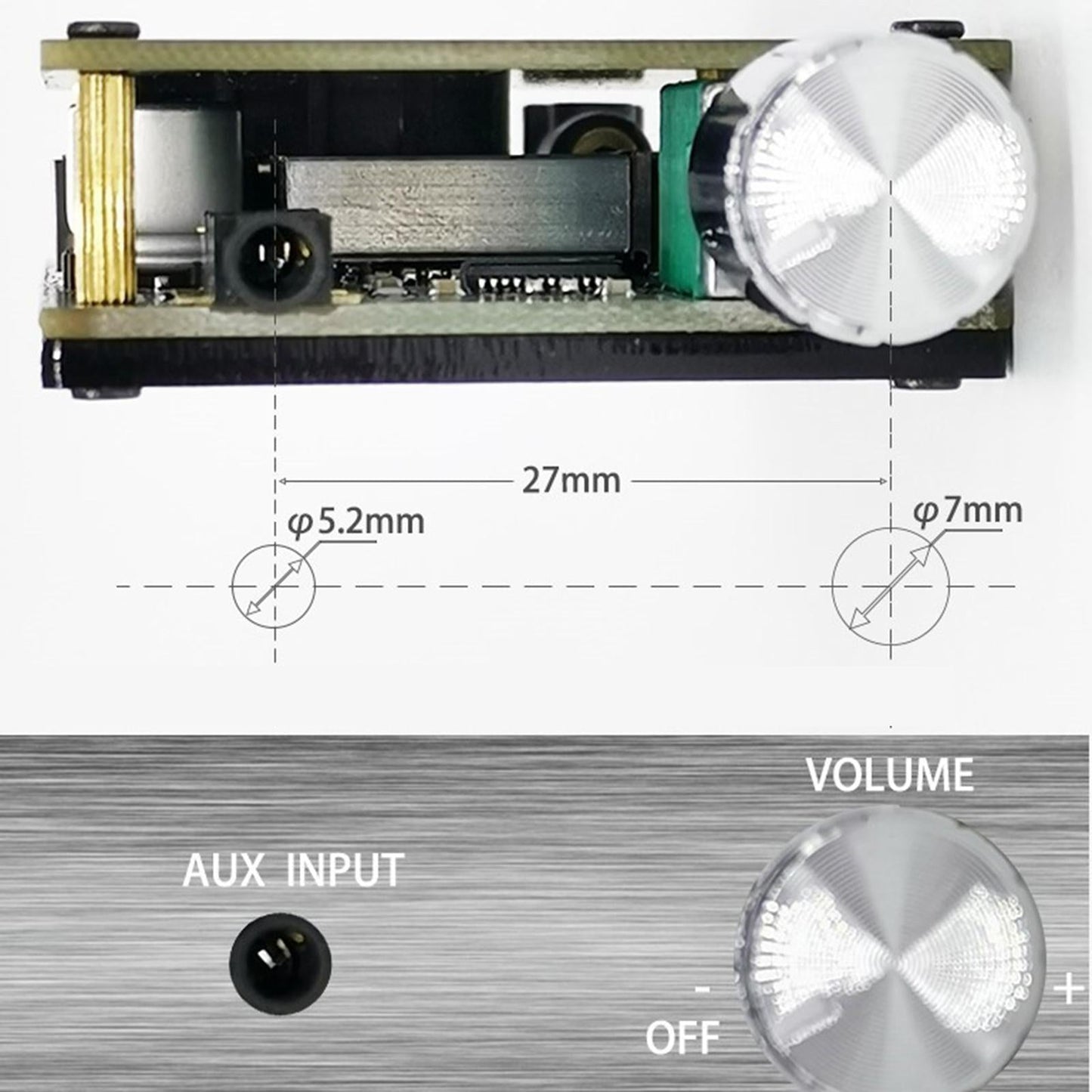 2x50W Digital Amplifier Board Digital AMP for DIY Sound System 82x50x18mm