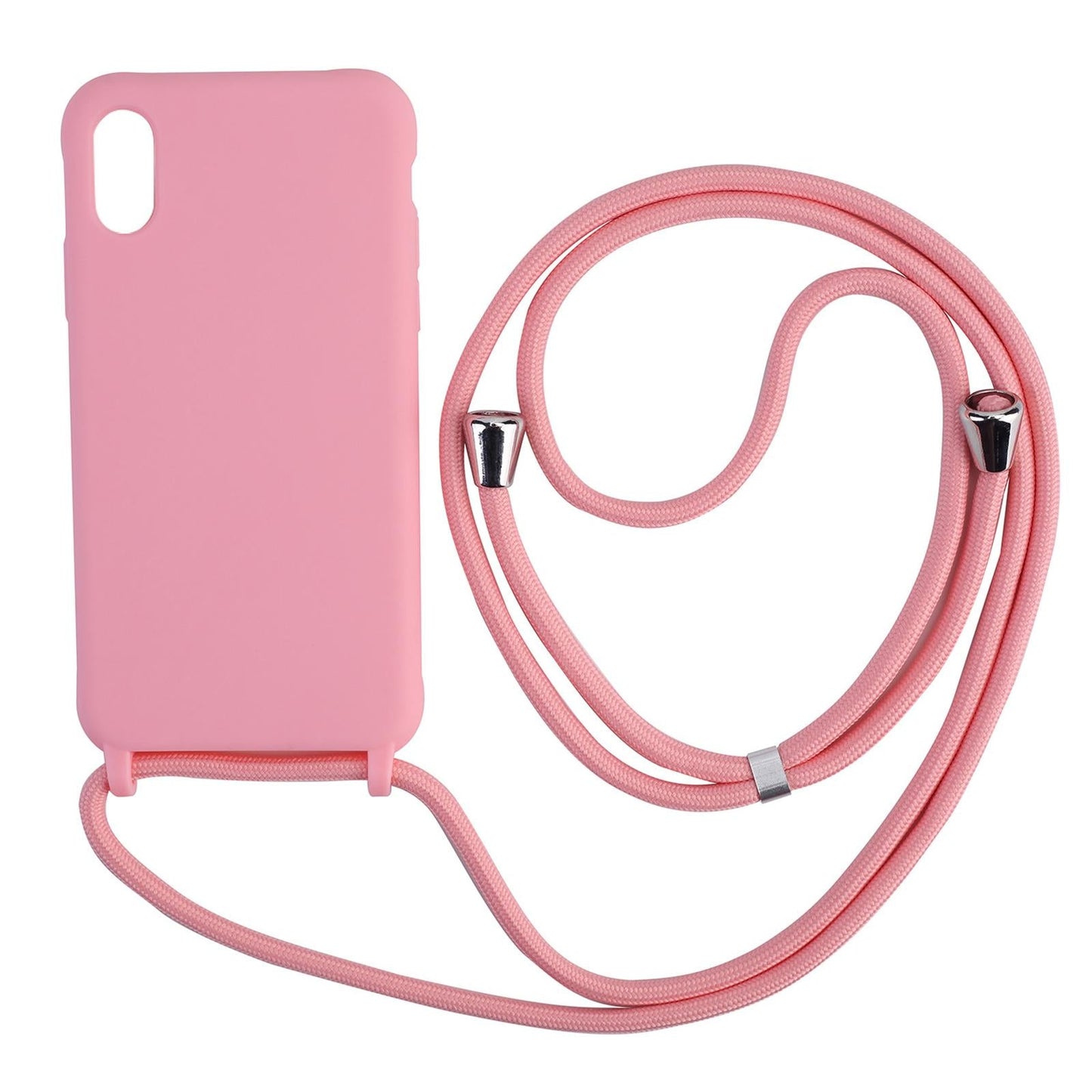 Phone Shell with Lanyard Set for Smartphones for Phone 11 Pink
