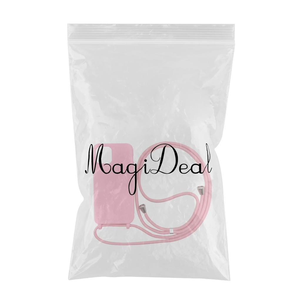 Phone Shell with Lanyard Set for Smartphones for Phone 11 Pink