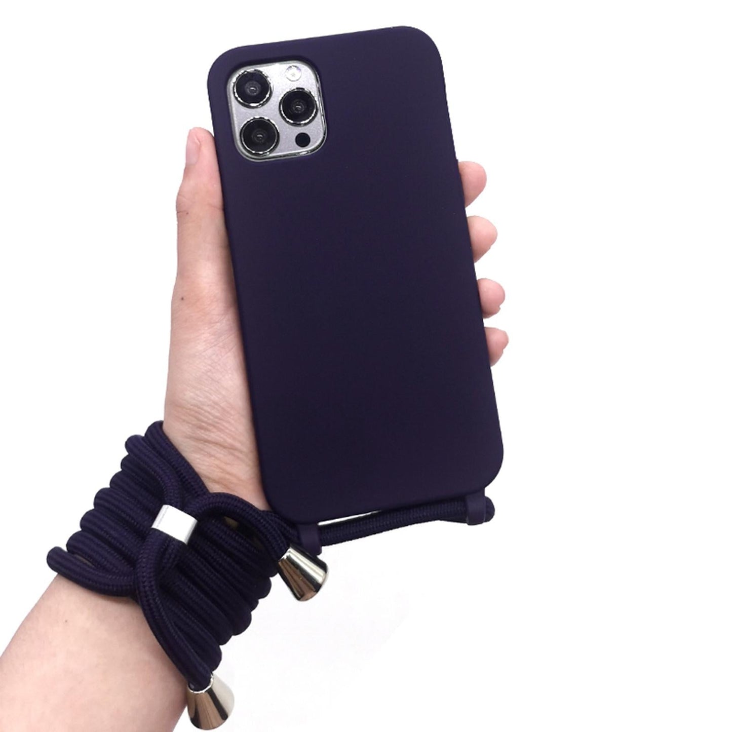 Phone Shell with Lanyard Set for Smartphones for Phone 11 Dark Blue