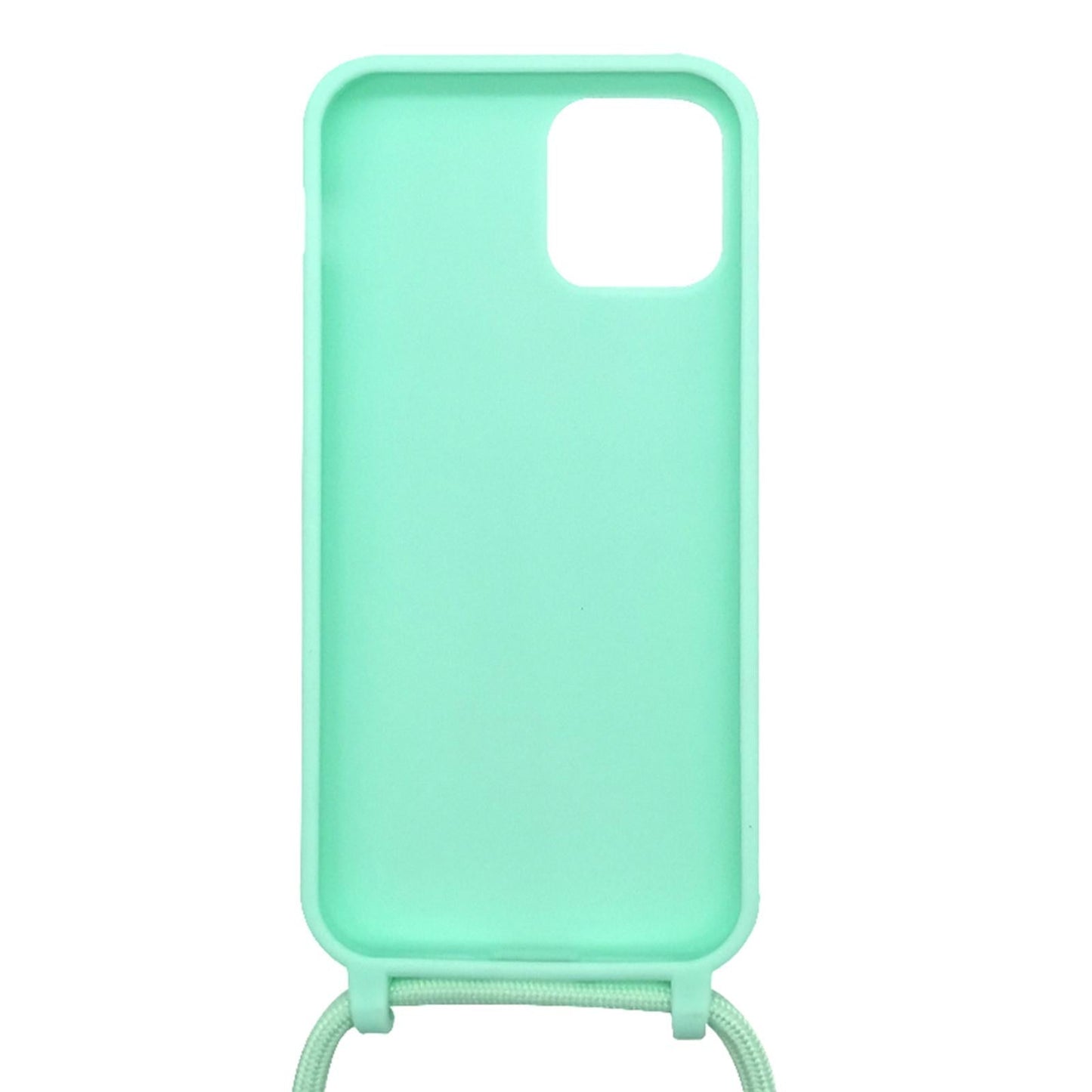 Phone Shell with Lanyard Set for Smartphones for Phone 12Pro Max Light Green
