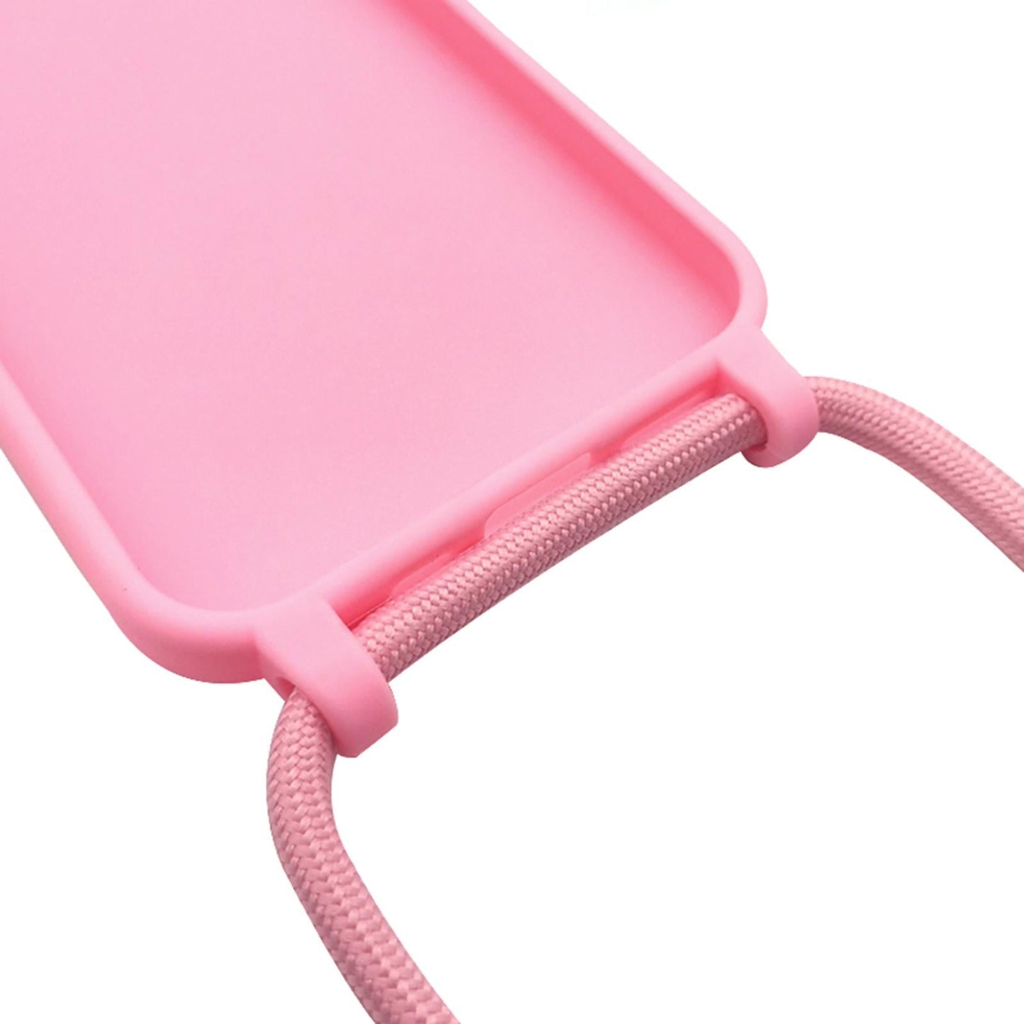 Phone Shell with Lanyard Set for Smartphones for Phone 12Pro Max Matt Pink