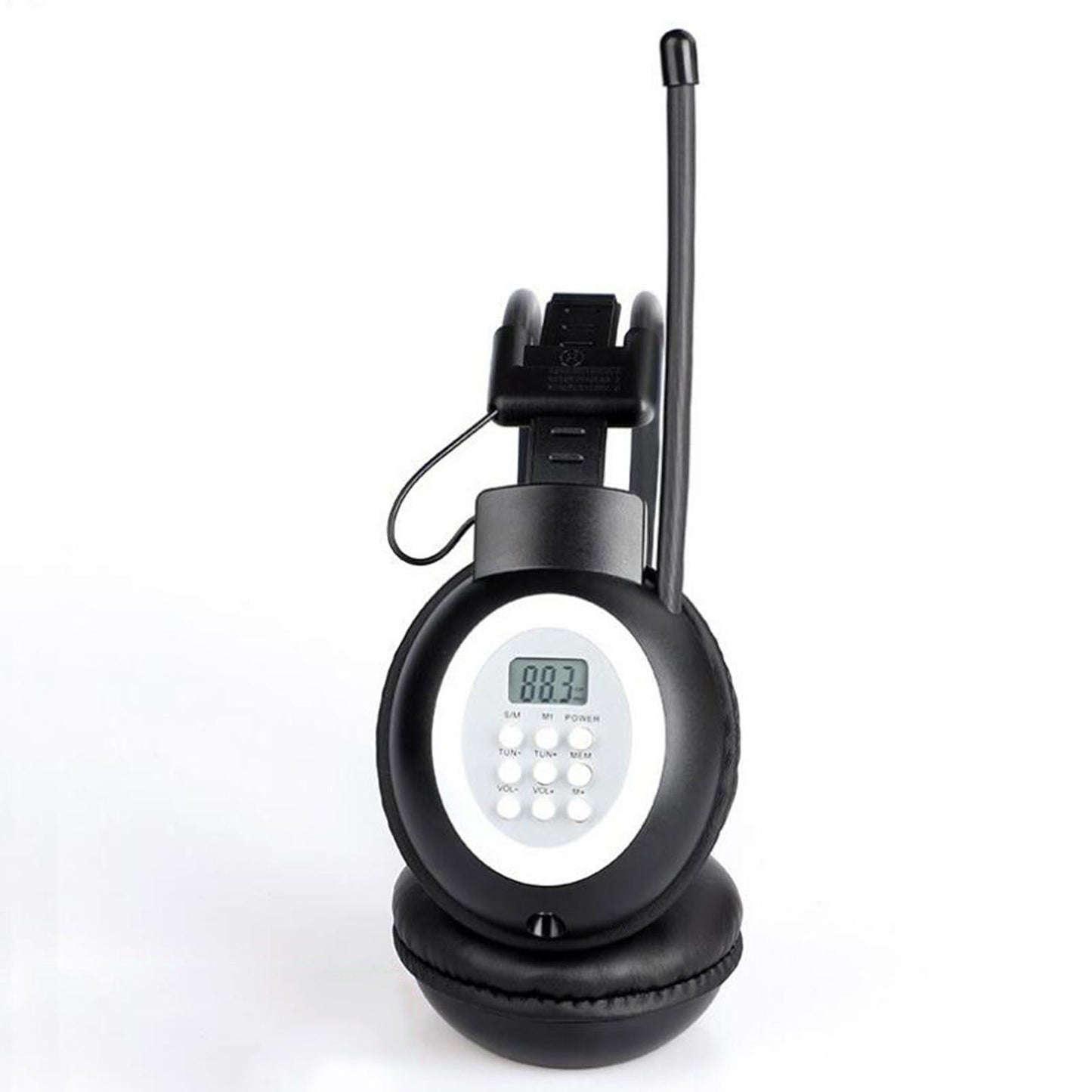 Portable FM Headset Radio Headphone Receiver Stereo/Mono Wireless Meeting