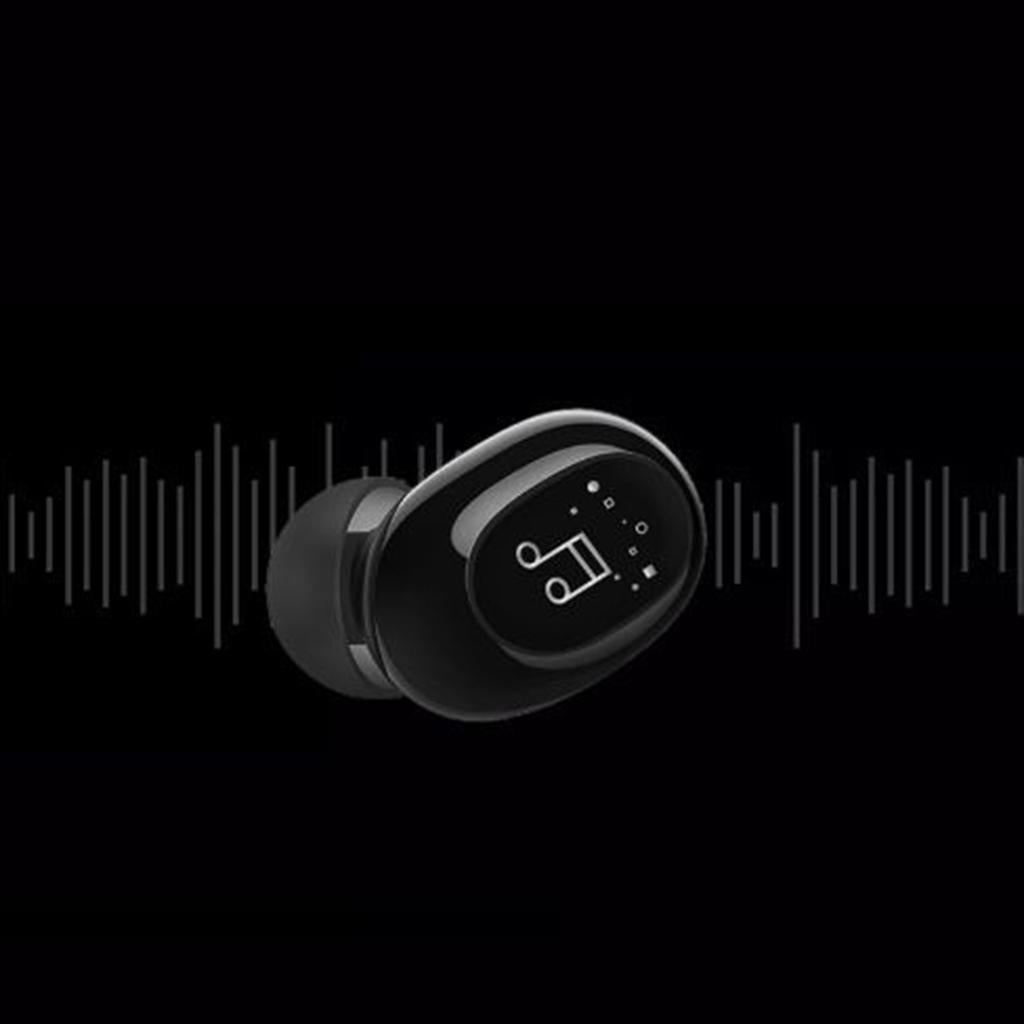 Mini In-Ear Wireless Earphone Headset Touch Control for Phones Hiking Black