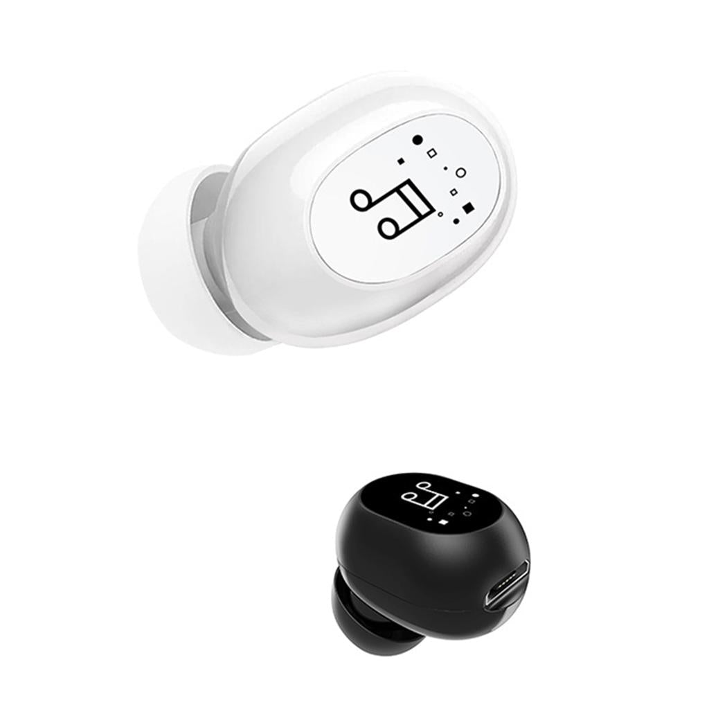 Mini In-Ear Wireless Earphone Headset Touch Control for Phones Hiking Black