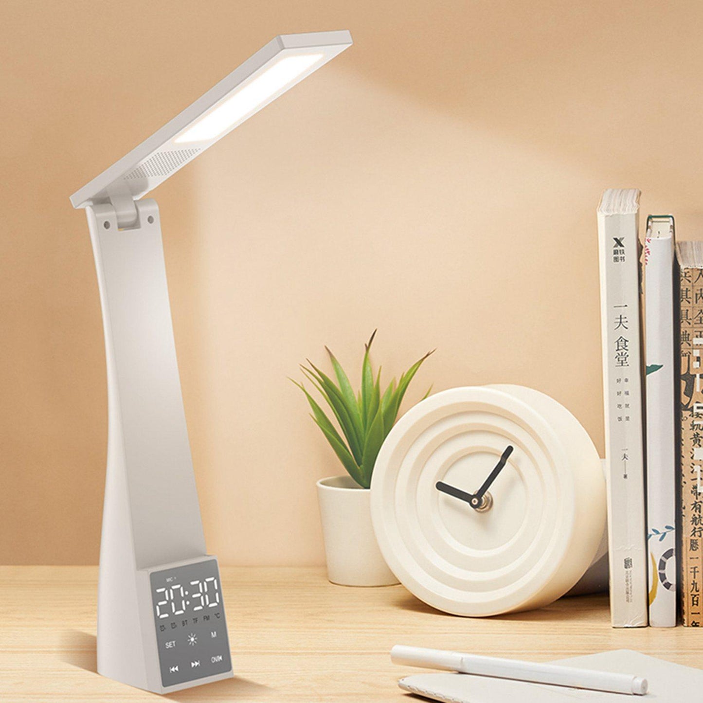 Wireless Bluetooth Desk Lamp LED Light Table with Speaker Office black