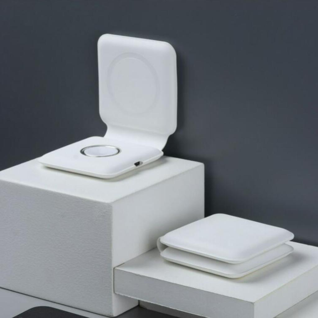 2 in 1 Wireless Charger 15W Charger Station for 12 Max Pro for iWatch White