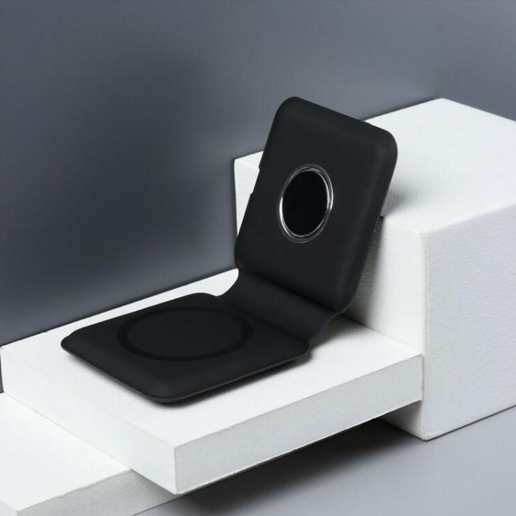 2 in 1 Wireless Charger 15W Charger Station for 12 Max Pro for iWatch Black