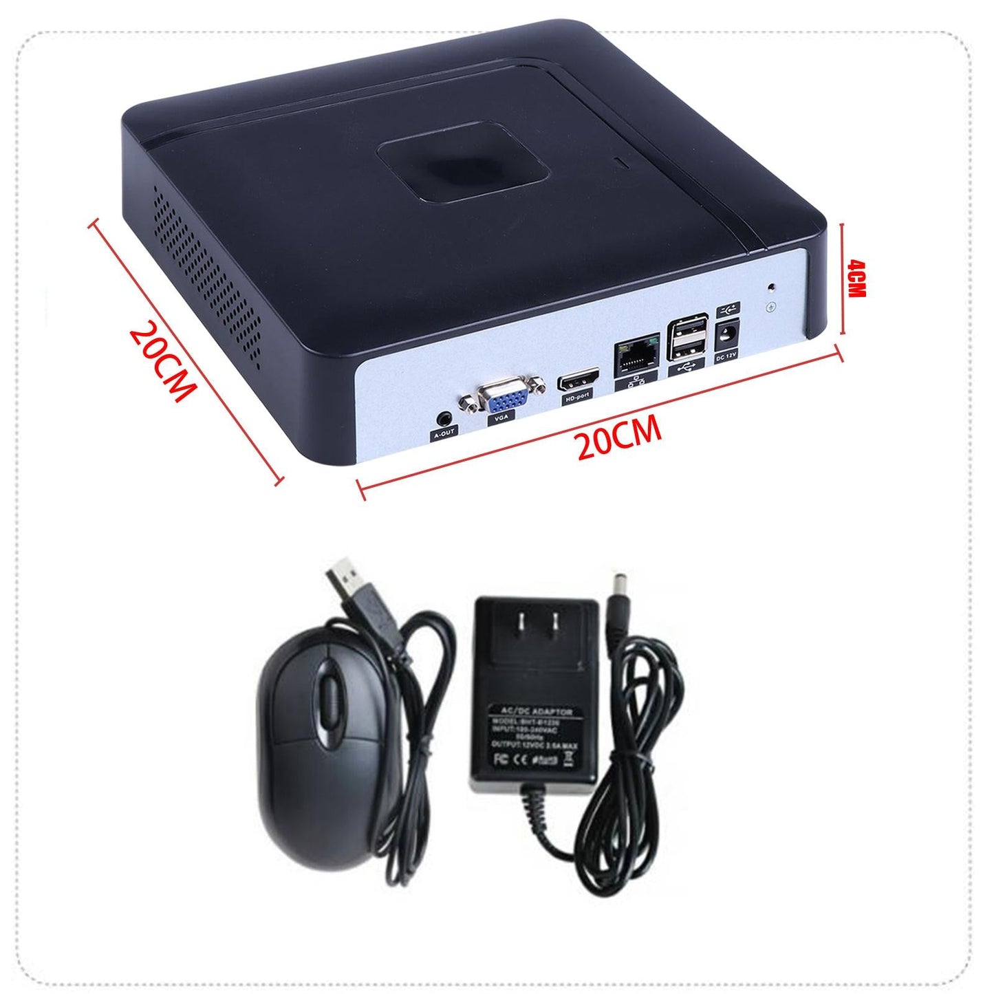 H.265+ Network Video Recorder 4K 8MP CCTV NVR 24/7 Recording No Hard Drive