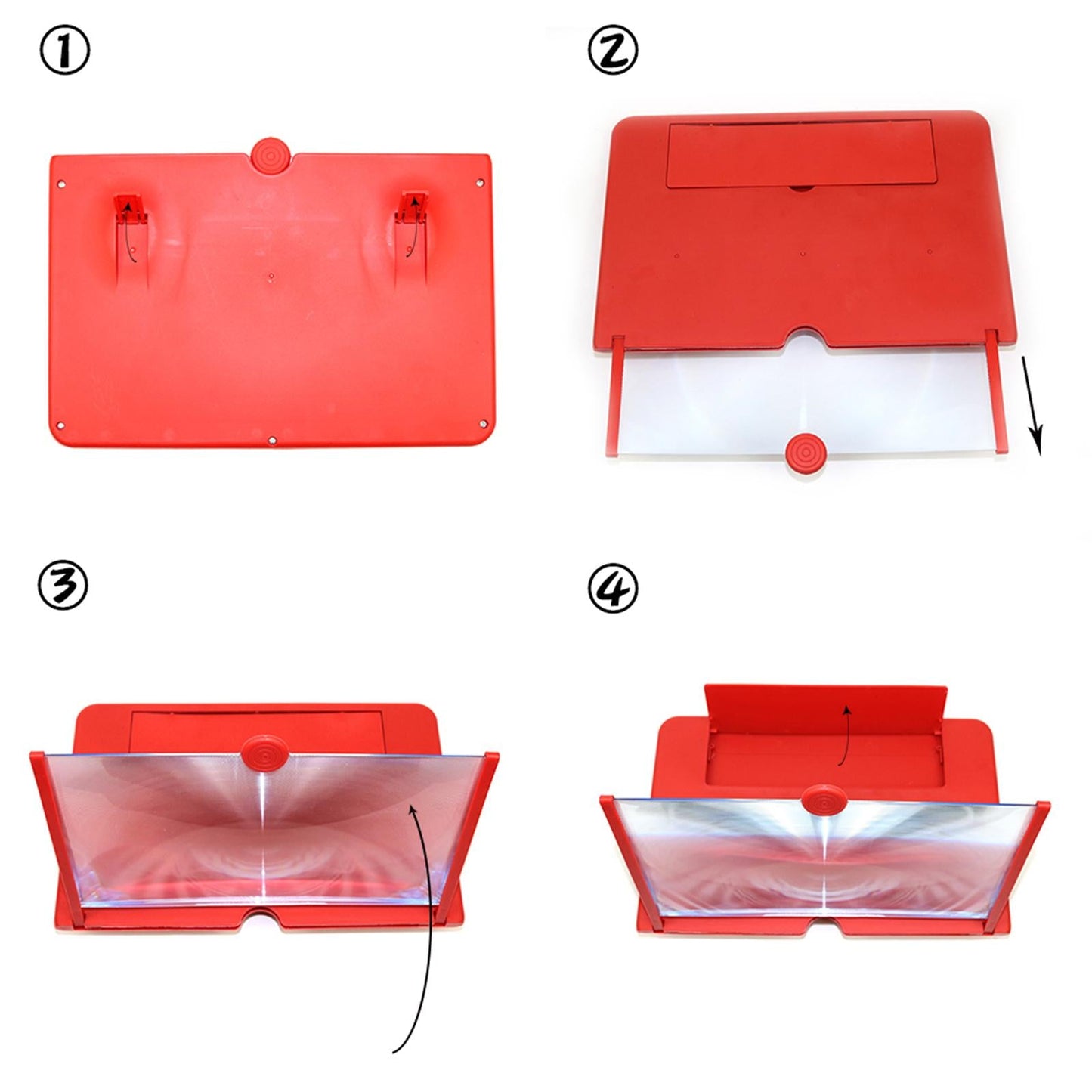 12 inch Phone Screen Amplifier Eye Protection Foldable for Movie TV Pull-out