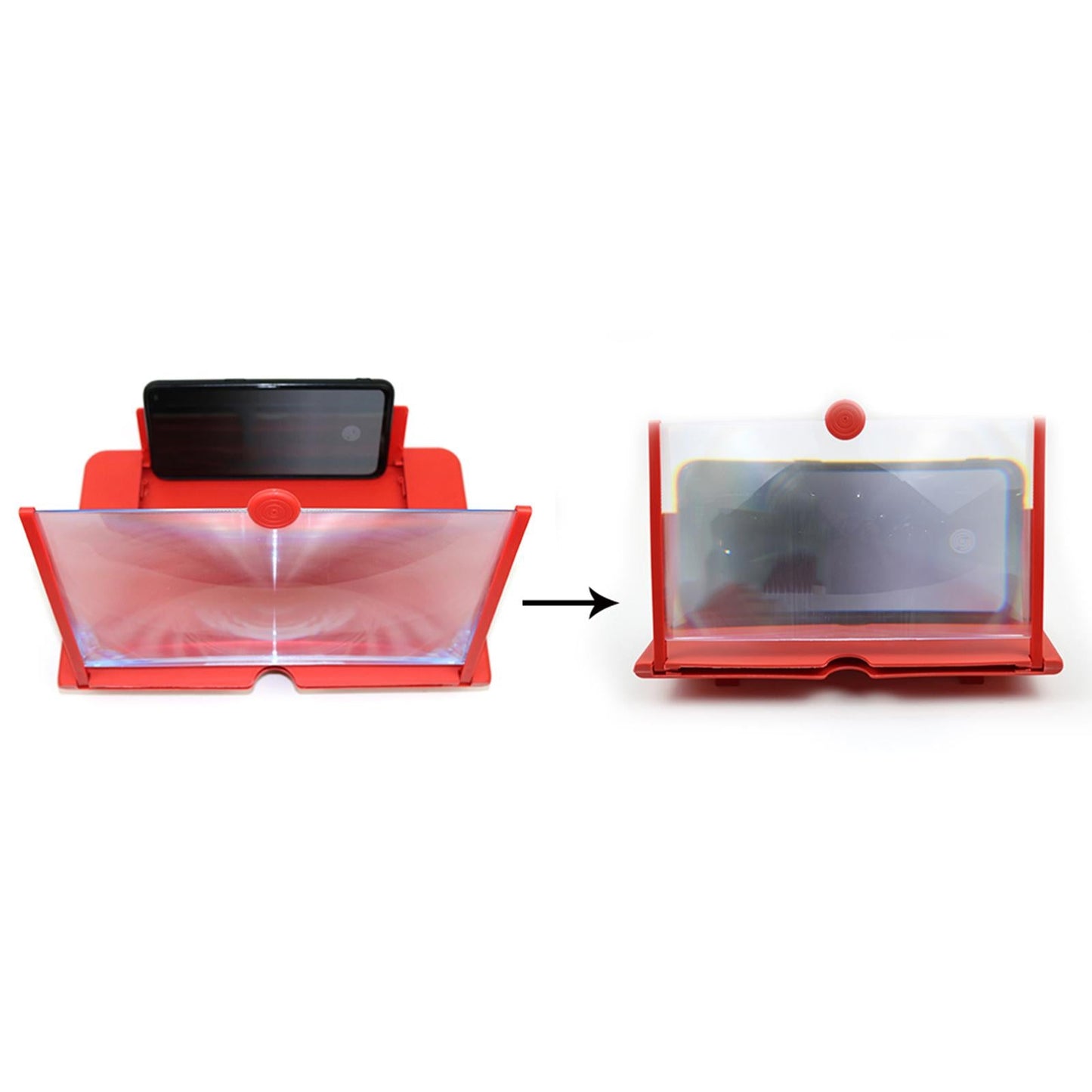 12 inch Phone Screen Amplifier Eye Protection Foldable for Movie TV Pull-out