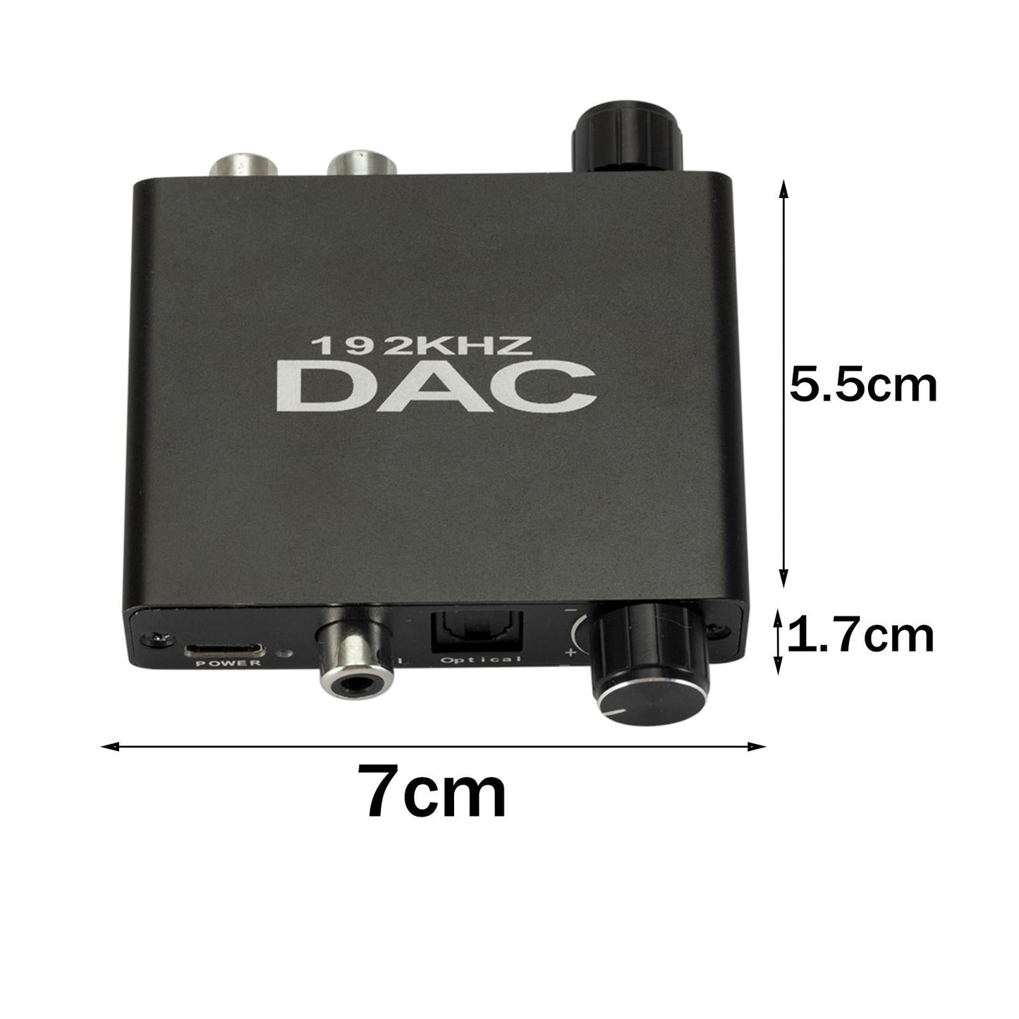 Aluminum 192kHz DAC RCA Digital to Analog Audio Converter Professional