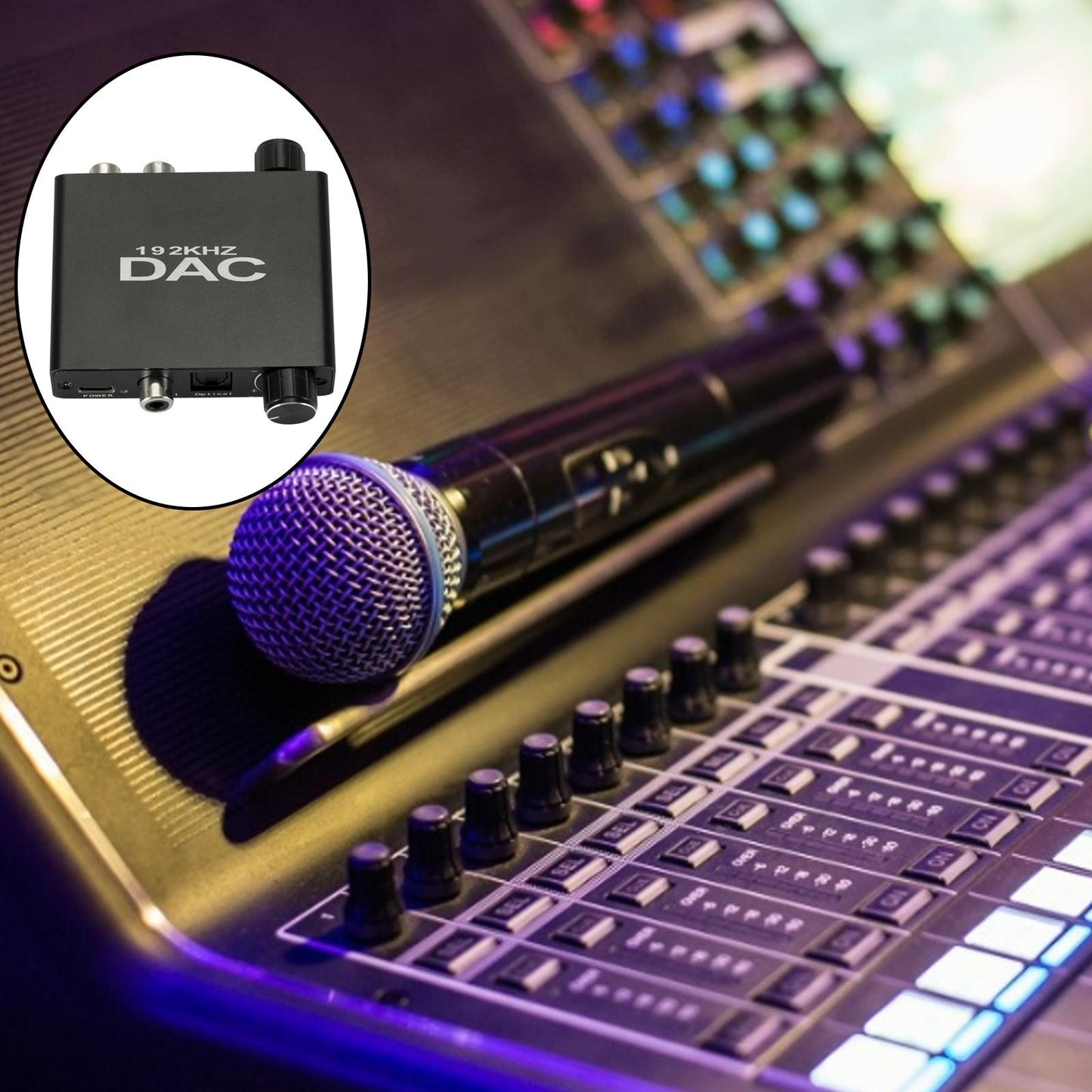 Aluminum 192kHz DAC RCA Digital to Analog Audio Converter Professional