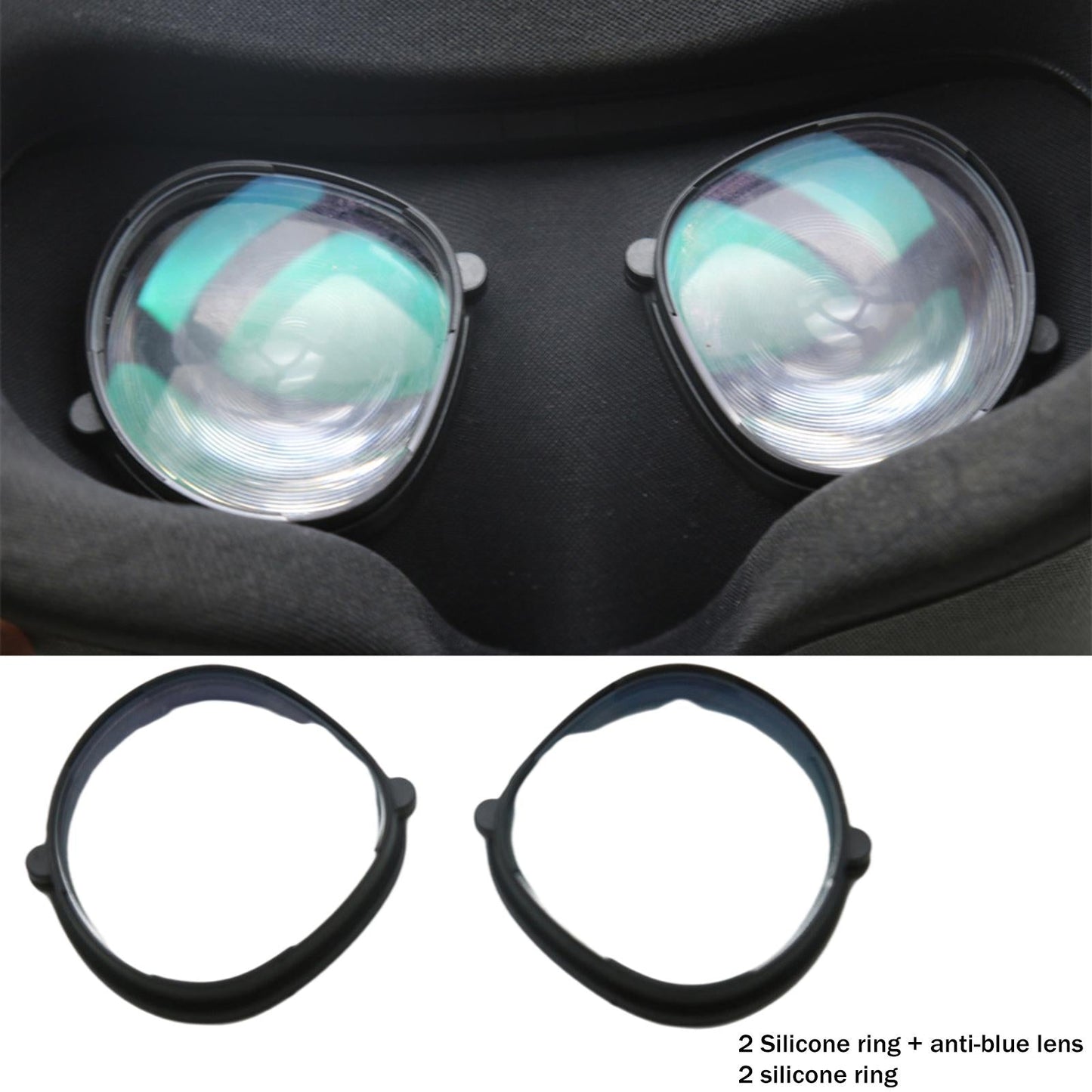 Lens Anti-Scratch Set For Quest 1/2 Prevent Scratches Dust Proof picture frame + Lens