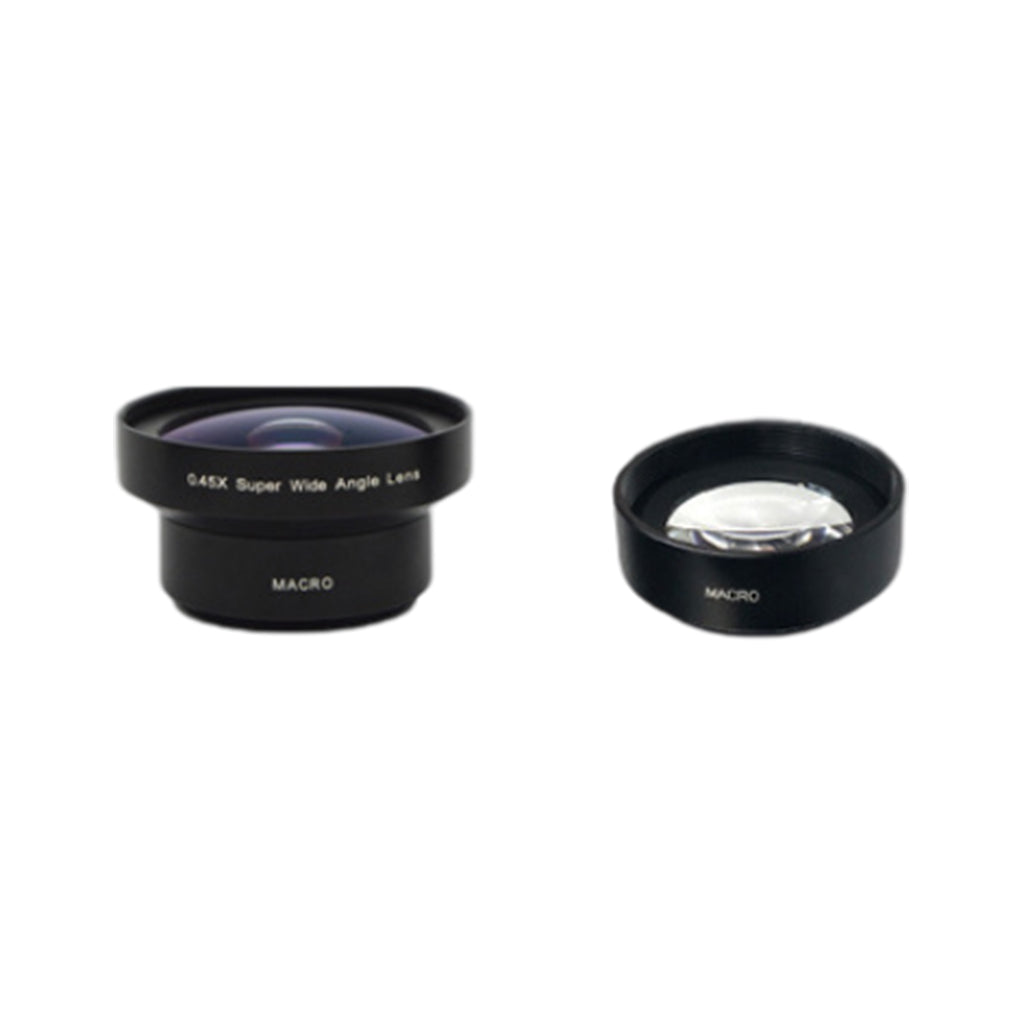 Clip On Moble Phone Lens Set Anti Distortion for Most Smartphones 2 In 1