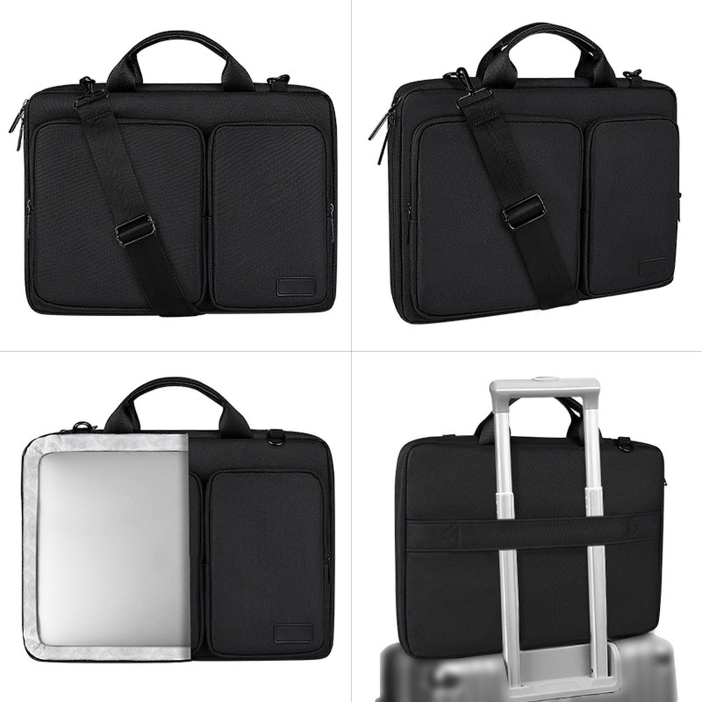 Laptop Bag for 15.6 inch Shoulder Messenger Case Carrying Case Black