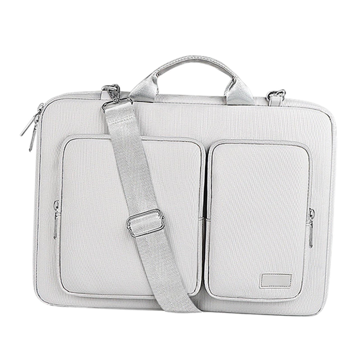Laptop Bag for 15.6 inch Shoulder Messenger Case Carrying Case Silver Grey