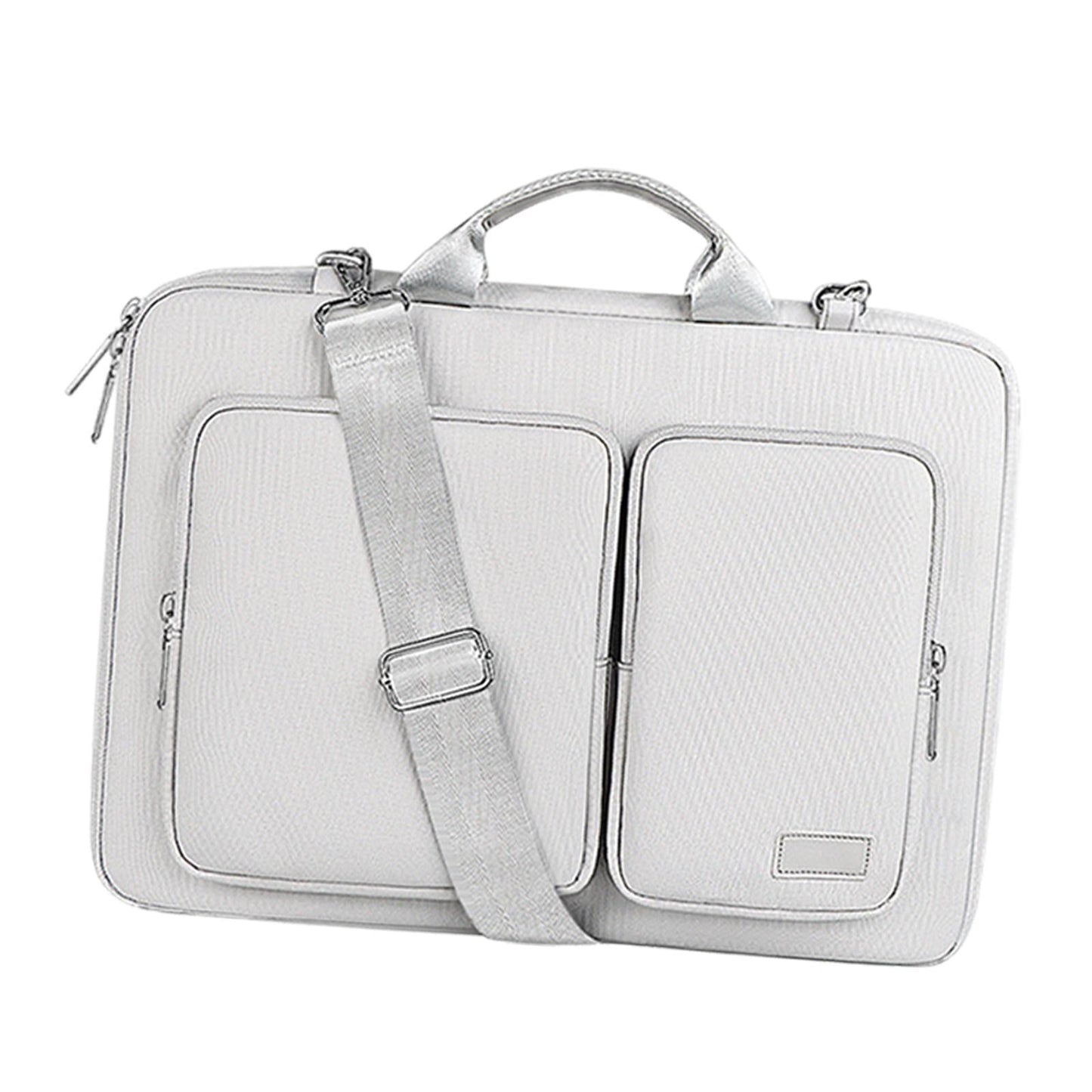 Laptop Bag for 15.6 inch Shoulder Messenger Case Carrying Case Silver Grey