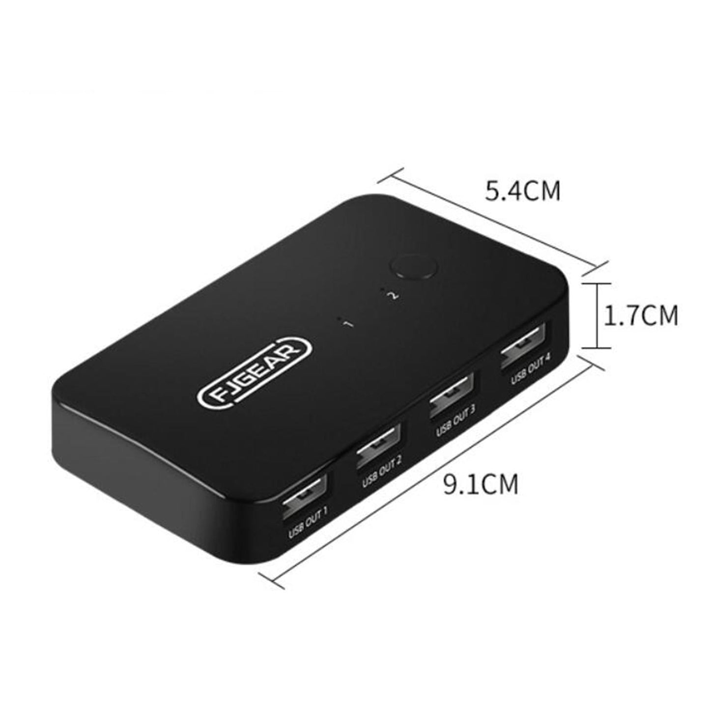Switch Selector 2 in 4 Out 4 Port USB 2.0 Hub for Computer Scanner Printer