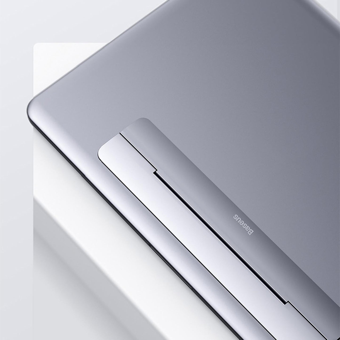 Metal Foldable Laptop Stand Laptop Riser Support Base Accessories Grey