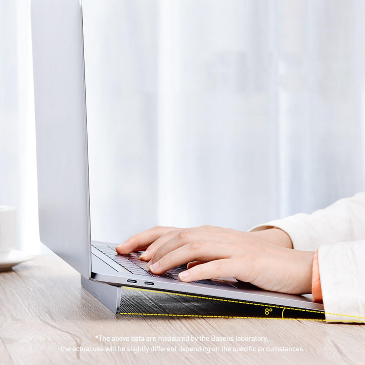 Metal Foldable Laptop Stand Laptop Riser Support Base Accessories Grey