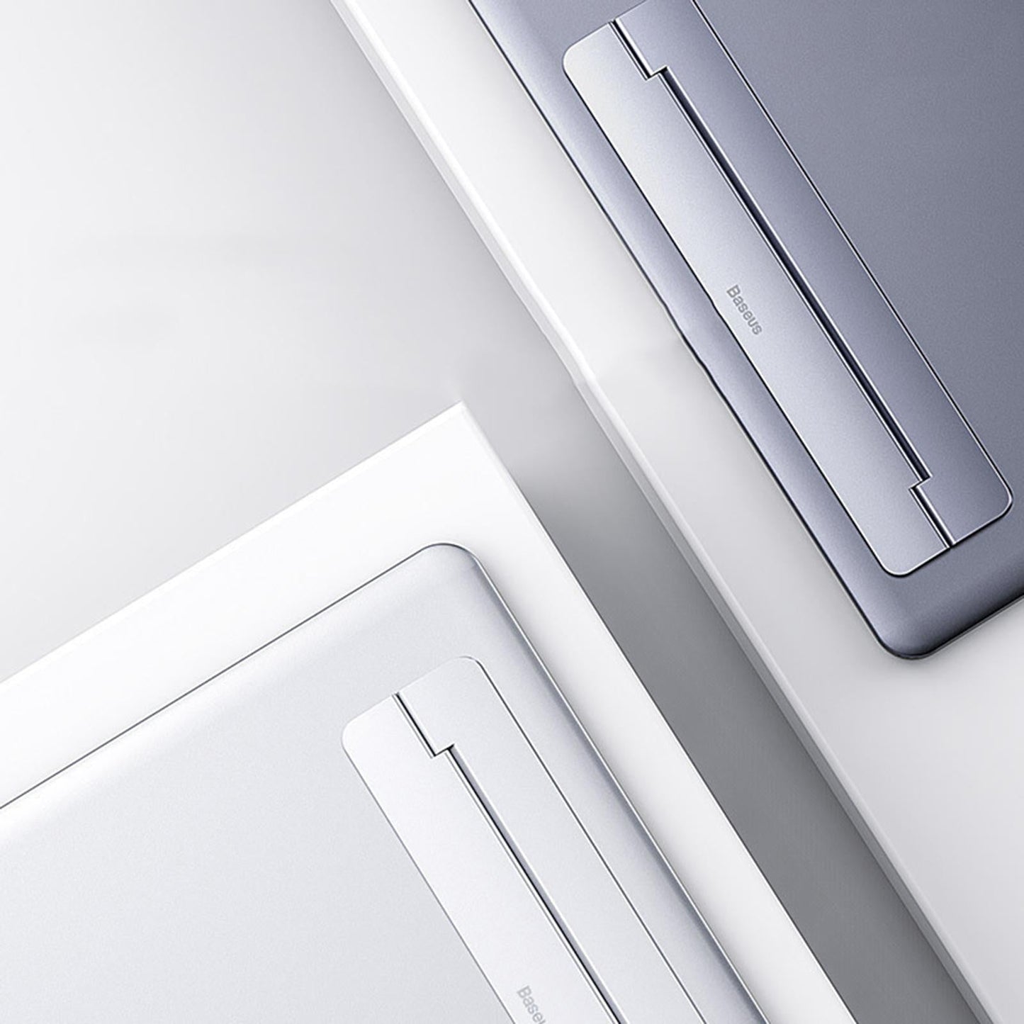 Metal Foldable Laptop Stand Laptop Riser Support Base Accessories Grey