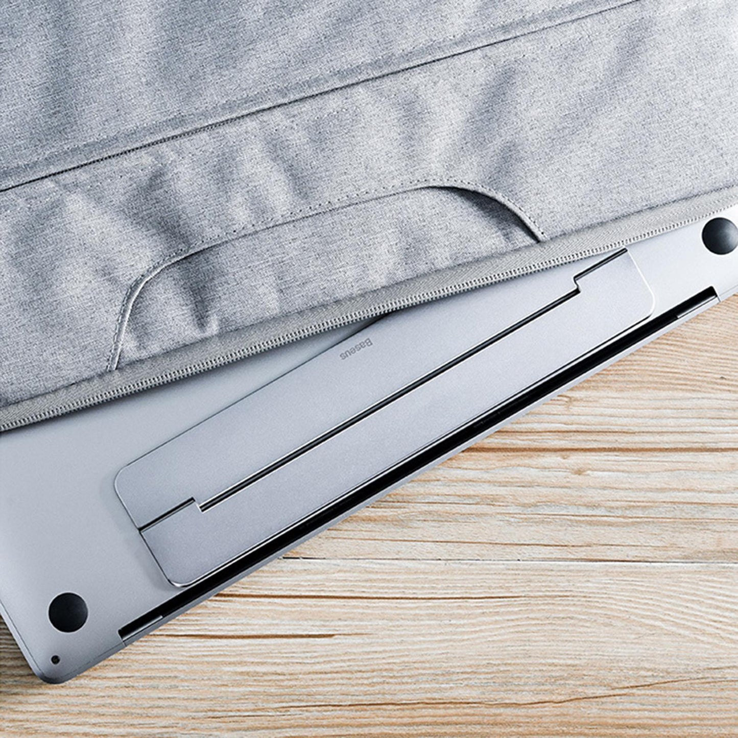 Metal Foldable Laptop Stand Laptop Riser Support Base Accessories Grey