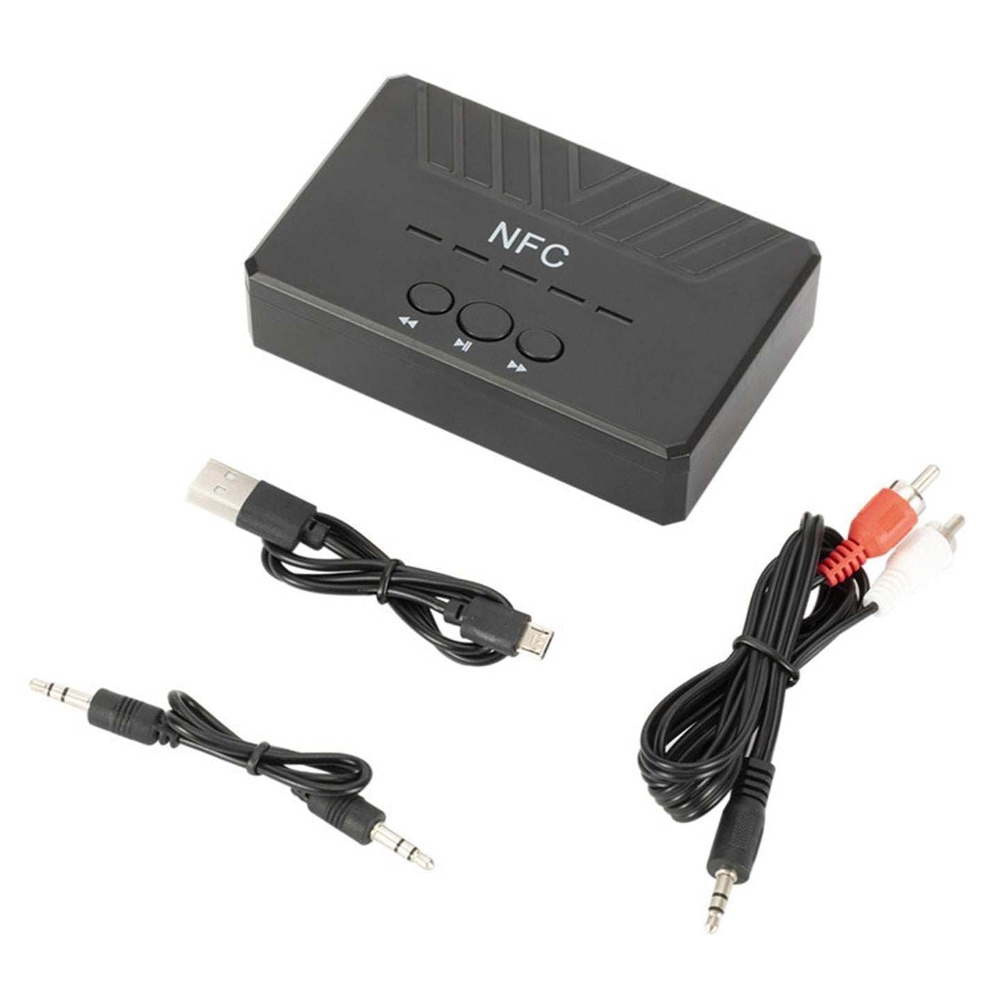 NFC Bluetooth 5.0 Audio Receiver Adapter USB Play for Home Stereo Black