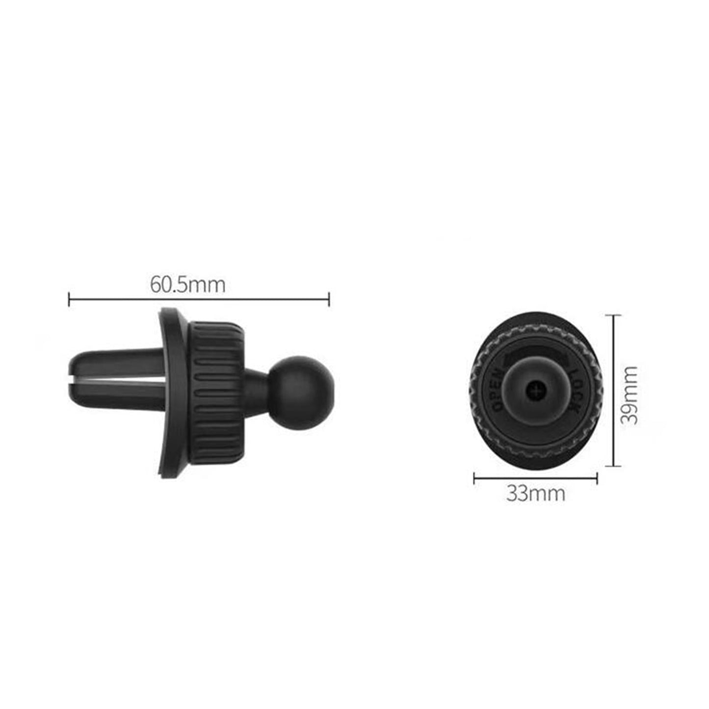 Phone Mount Base Adjustable Knob Scratch-Resistant for Car Air Outlet Clip 17mm