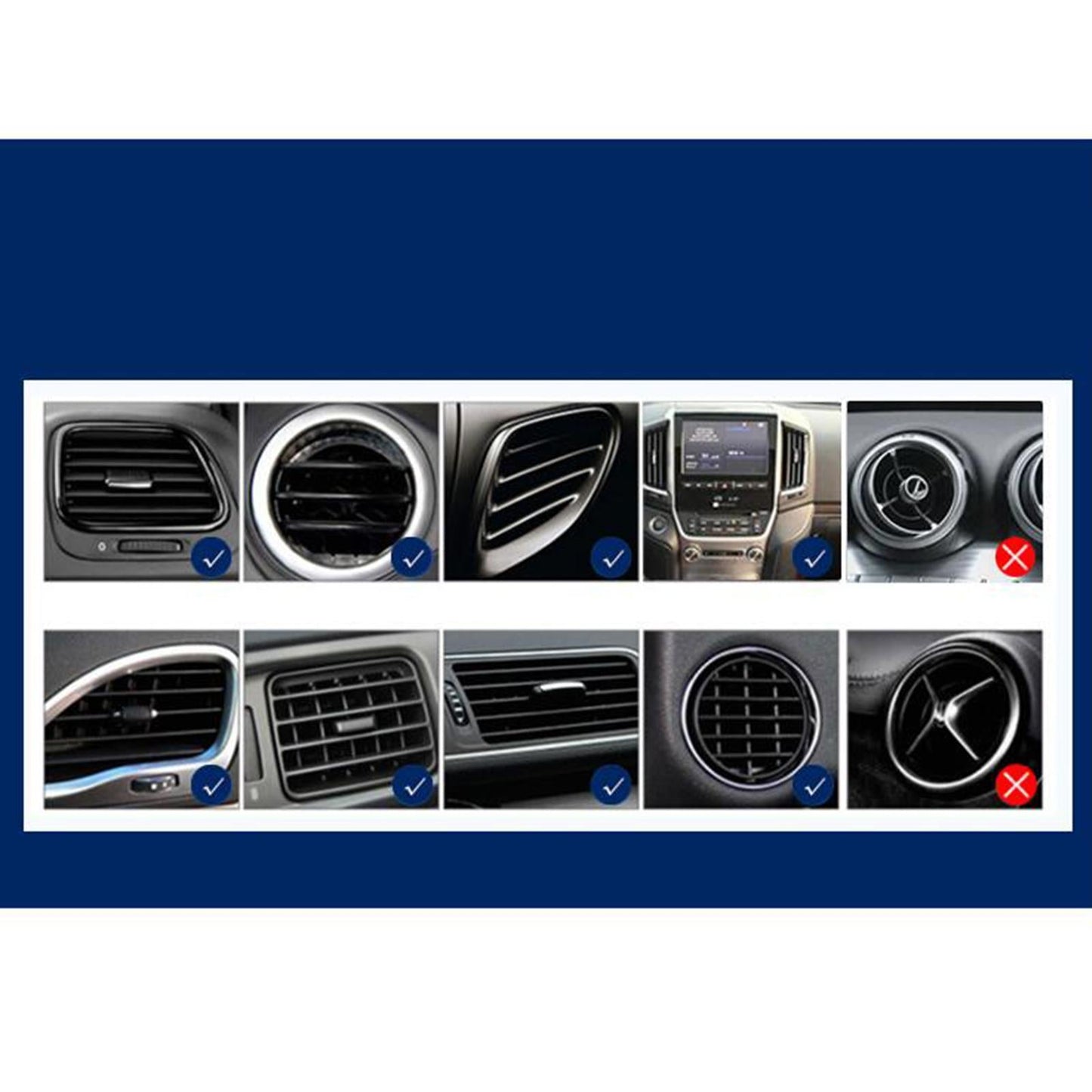 Phone Mount Base Adjustable Knob Scratch-Resistant for Car Air Outlet Clip 15mm