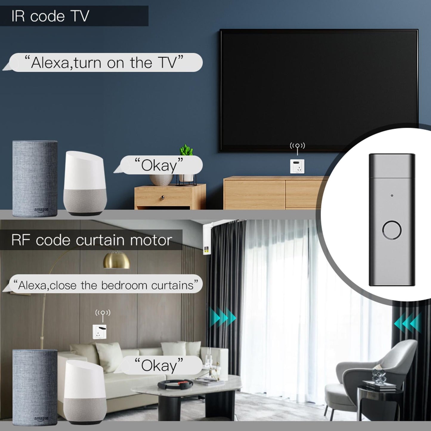 IR/RF Remote Controller USB RF433 Voice Control for Home TV for Tuya Smart