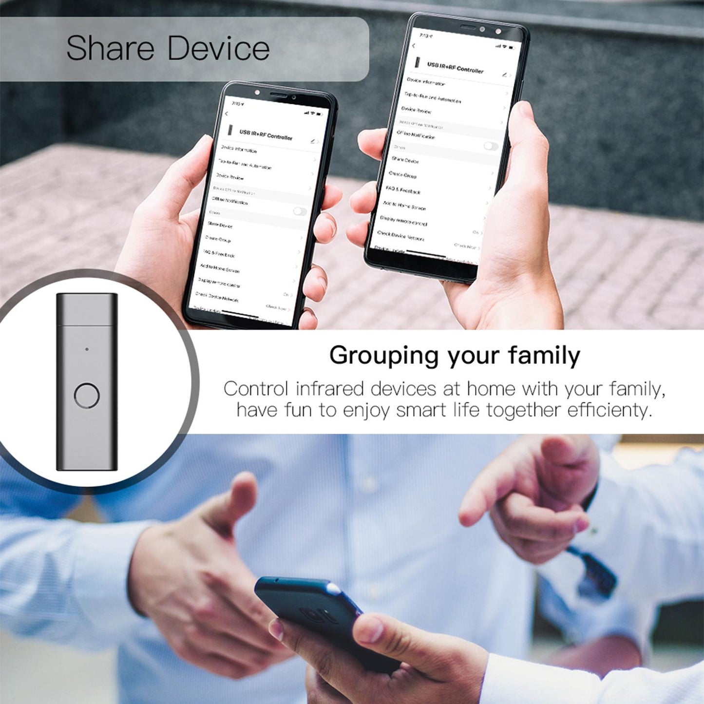 IR/RF Remote Controller USB RF433 Voice Control for Home TV for Tuya Smart