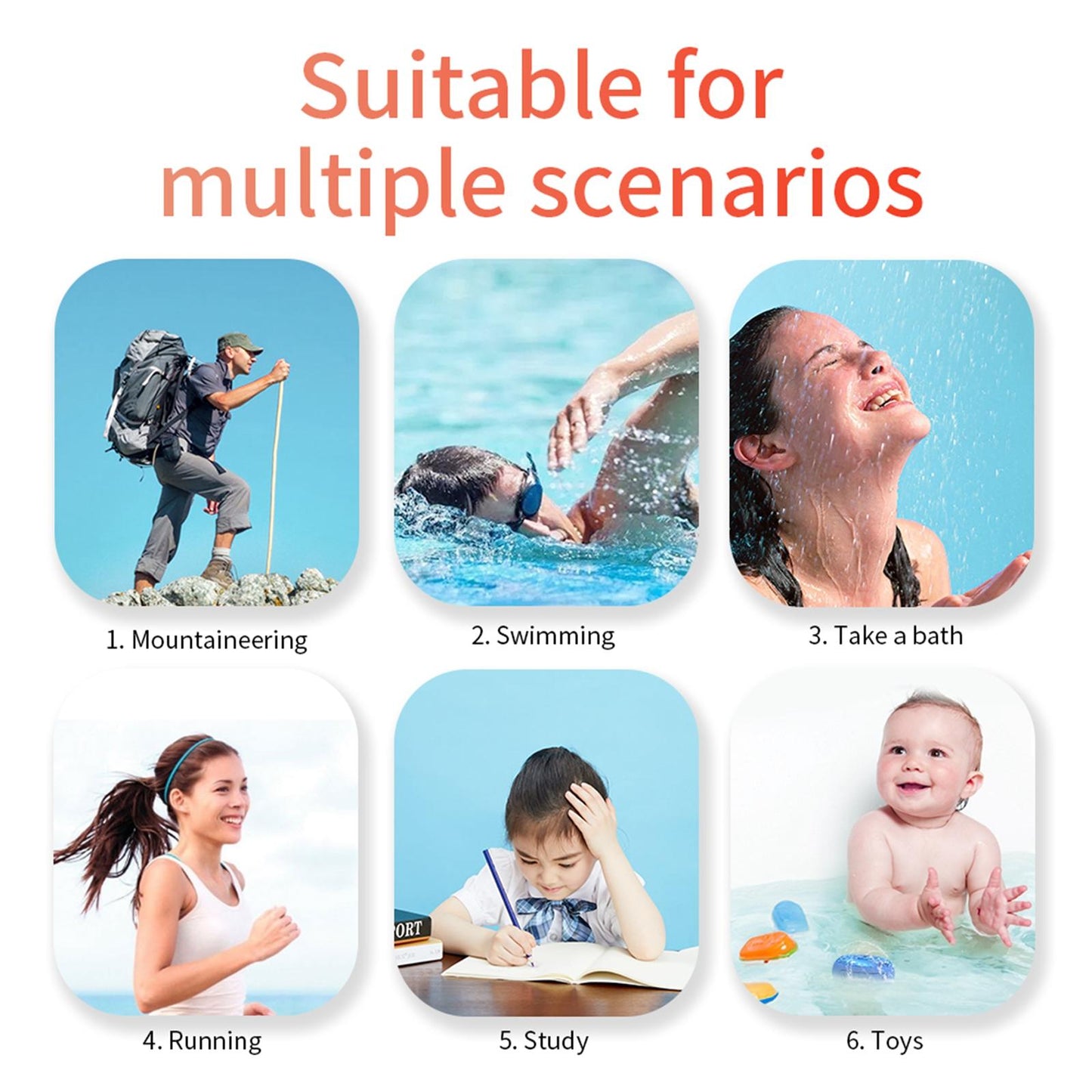 Portable Waterproof Bluetooth Speaker Floating for Pool Beach Boating Black