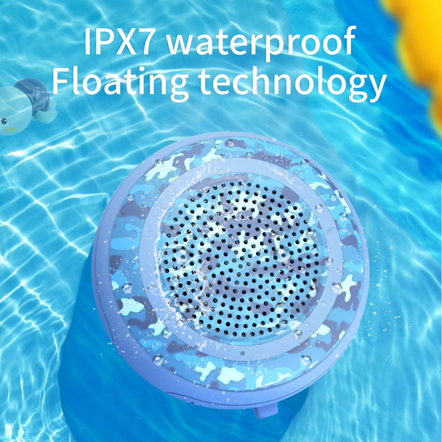 Portable Waterproof Bluetooth Speaker Floating for Pool Beach Boating Red