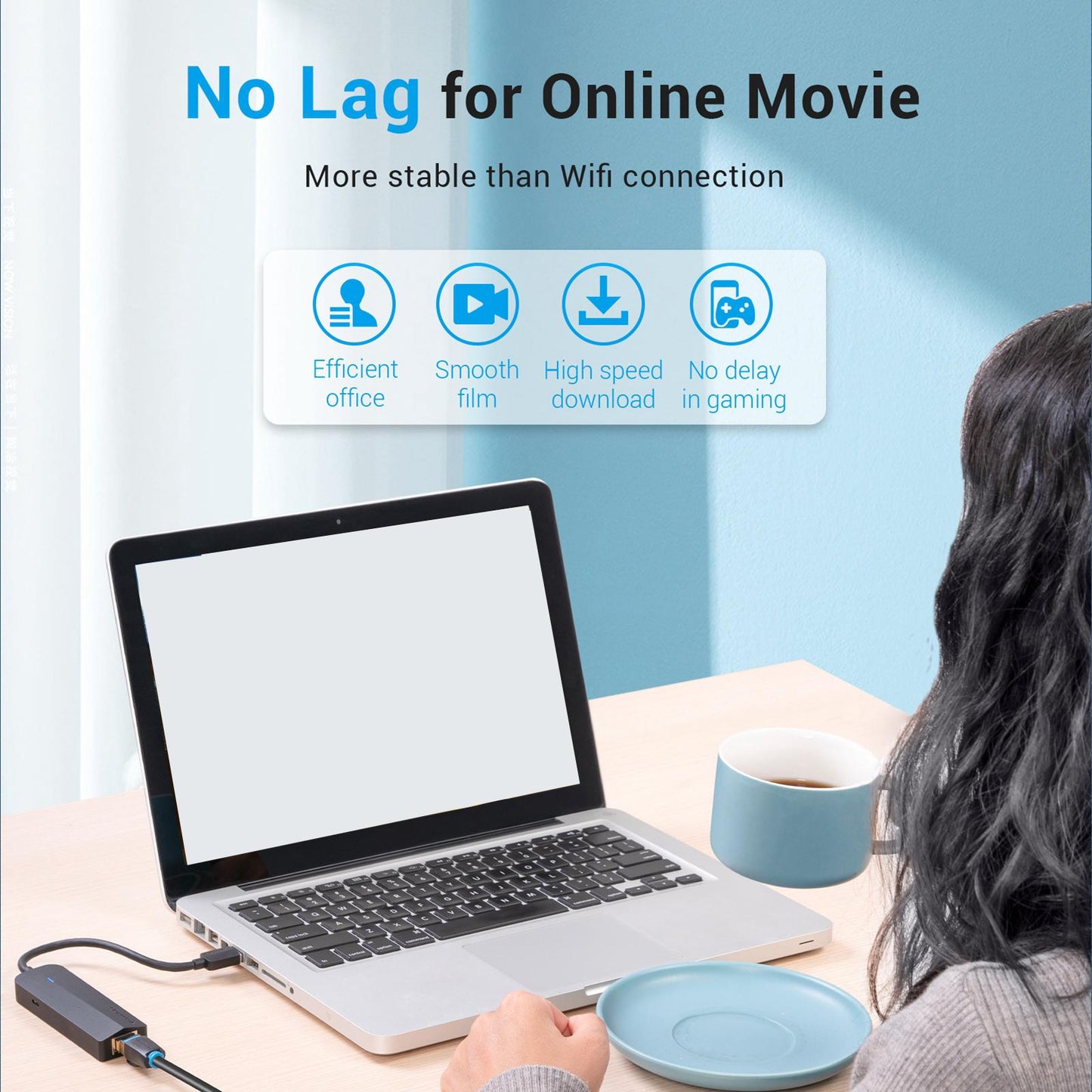 USB Ethernet Adapter Ethernet Adapter for Computer PC Keyboard Mouse Parts