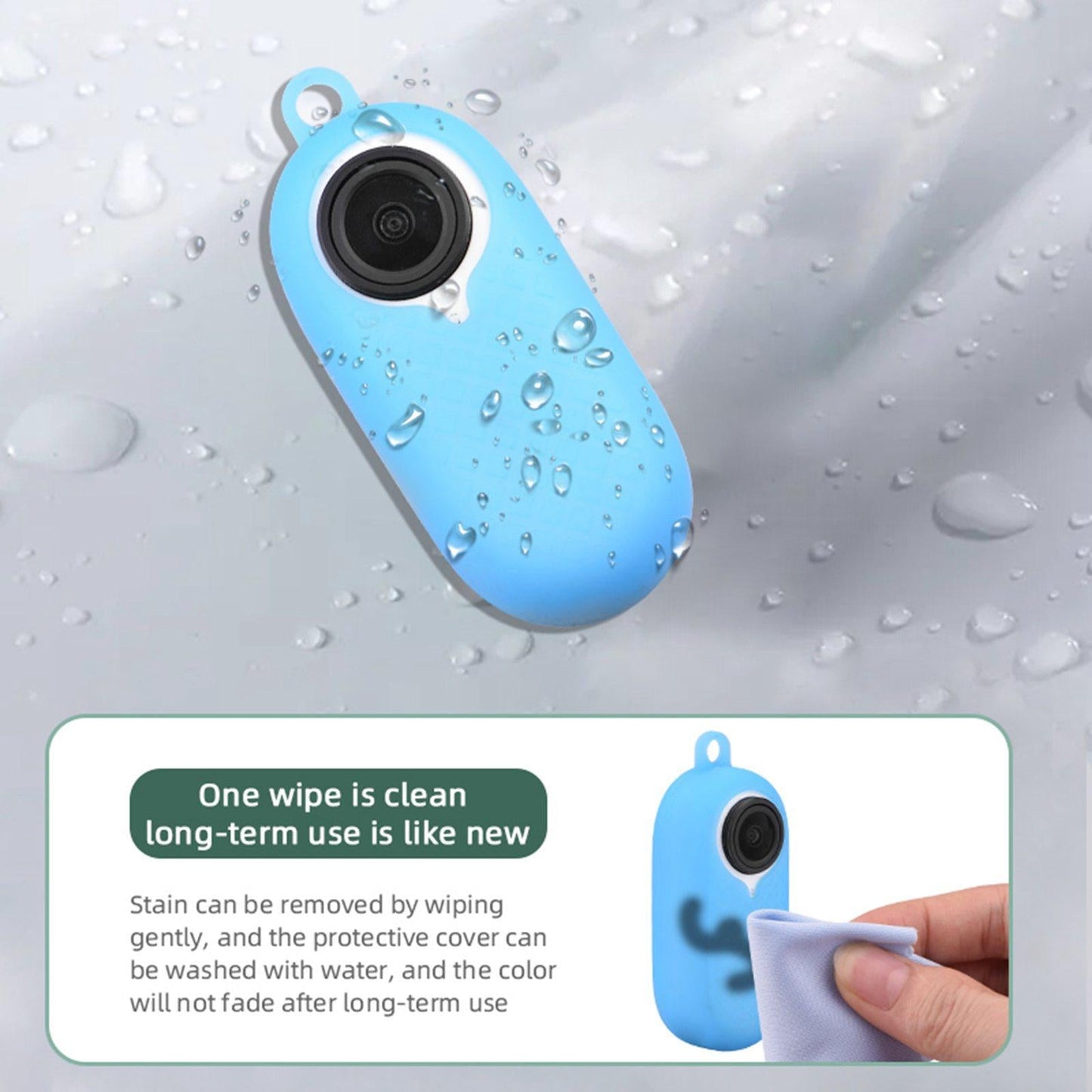 Silicone Protective Cover Case for Insta360 GO2 Camera White Body Cover