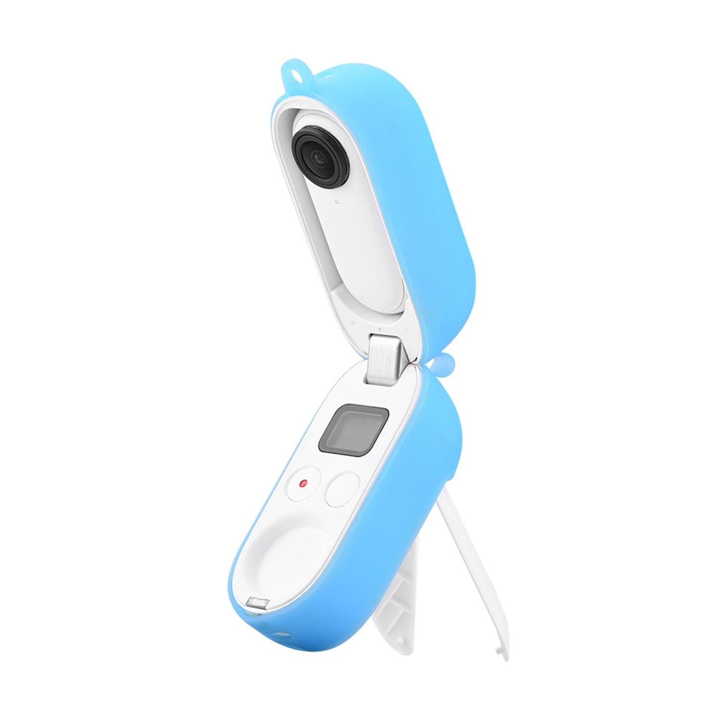 Silicone Protective Cover Case for Insta360 GO2 Camera Blue Charging case