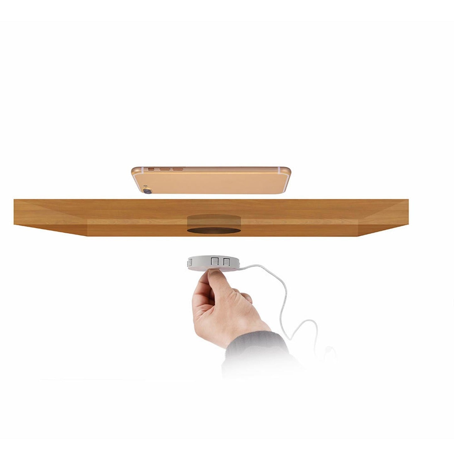 Qi Embedded Wireless Charger Desktop for Mobile Phones Restaurant Tables