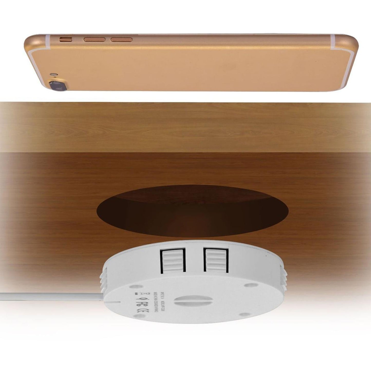 Qi Embedded Wireless Charger Desktop for Mobile Phones Restaurant Tables