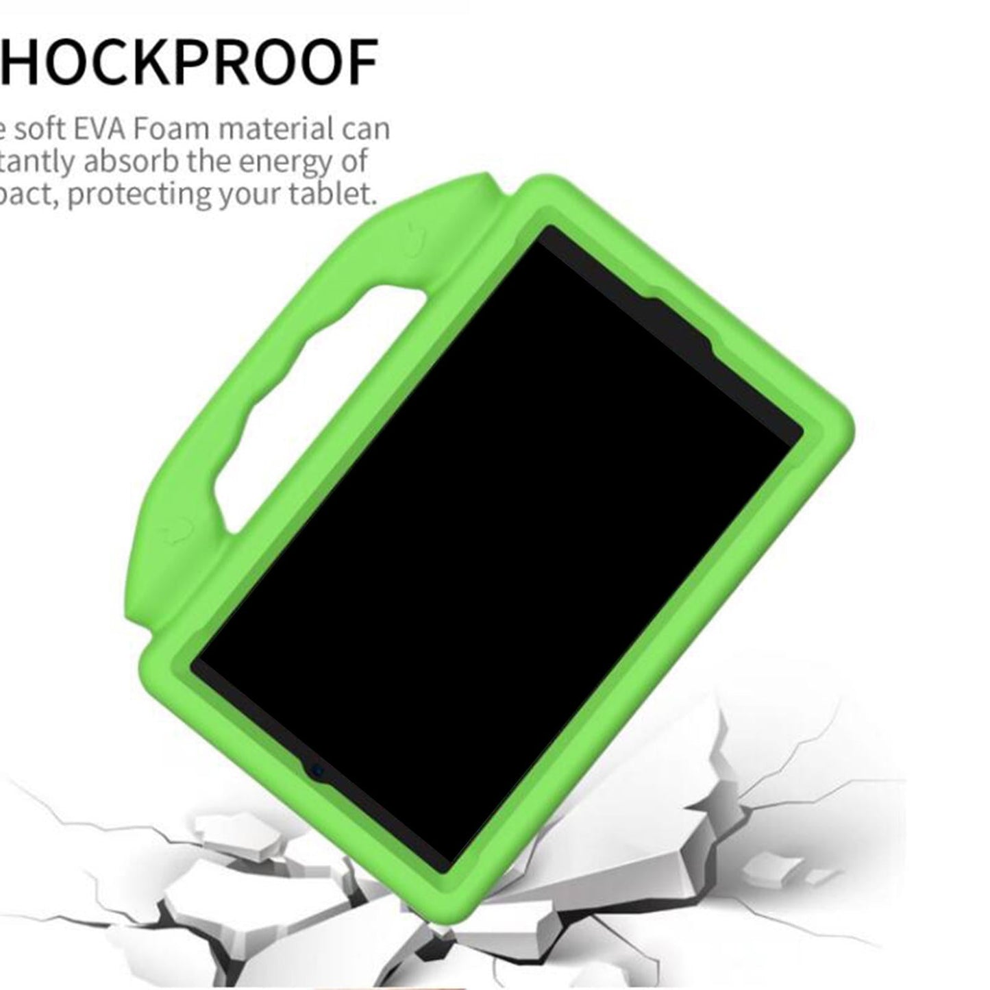 Kids-Proof Protective Cover Tablet for Galaxy Tab A T295 with Handle green