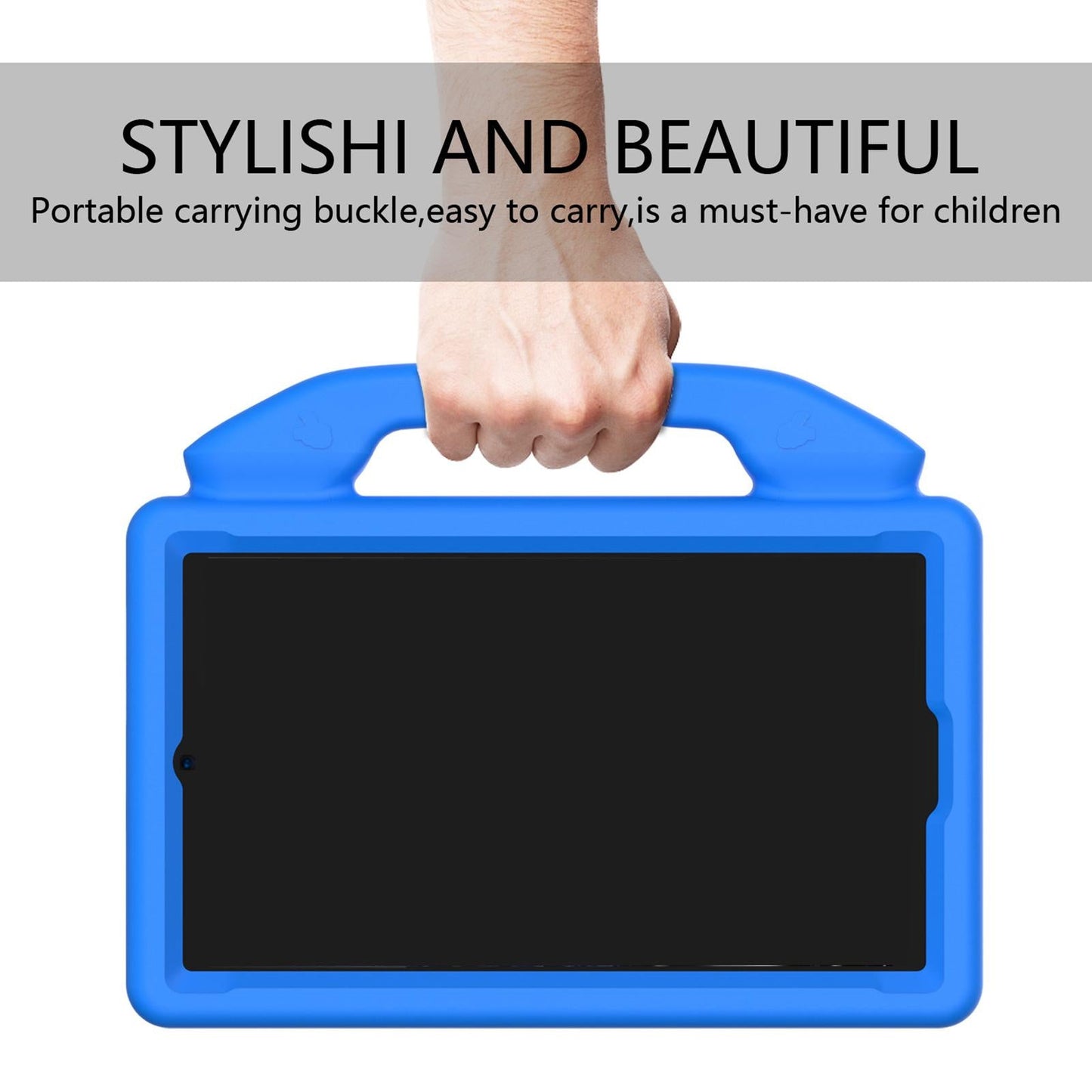 Kids-Proof Protective Cover Tablet for Galaxy Tab A T295 with Handle blue